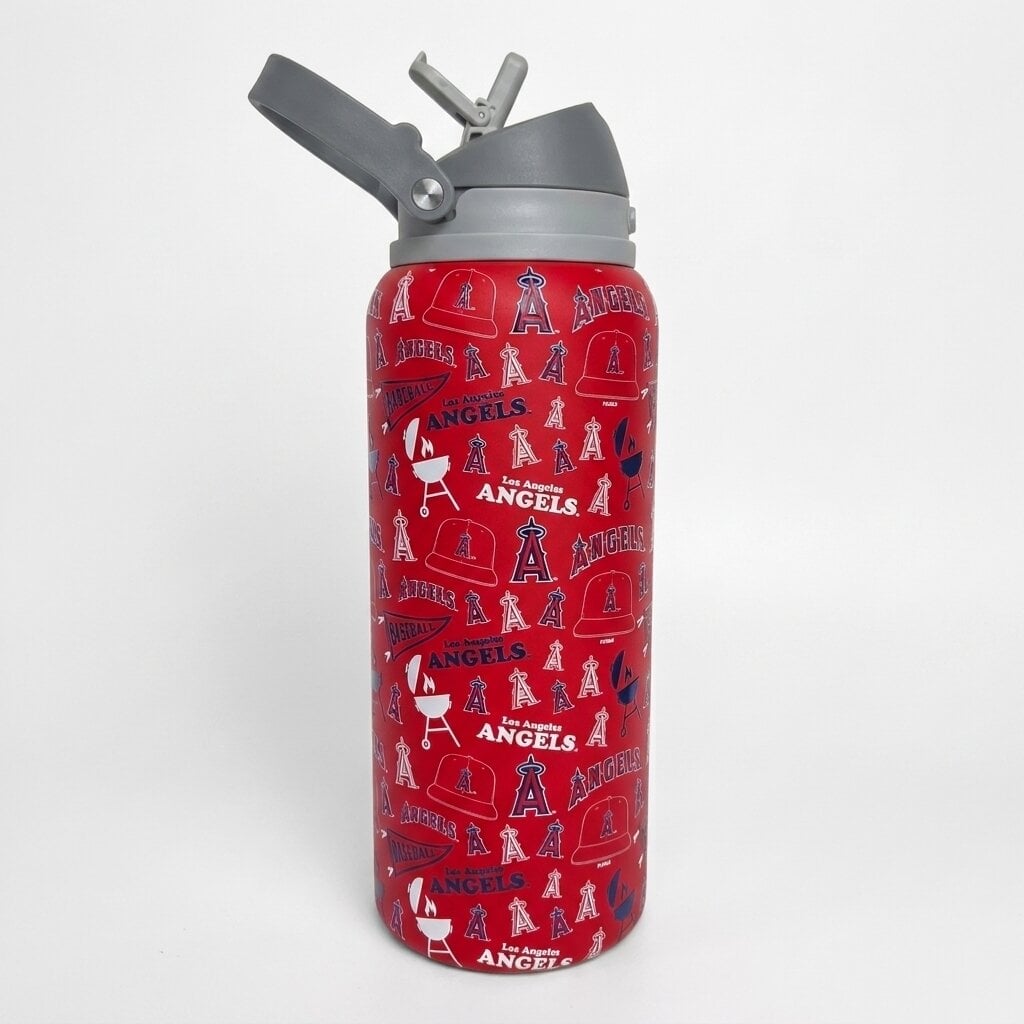 Pegasus Los Angeles Angels 32oz. Game Day Pennant Stainless Steel ProPress Water Bottle