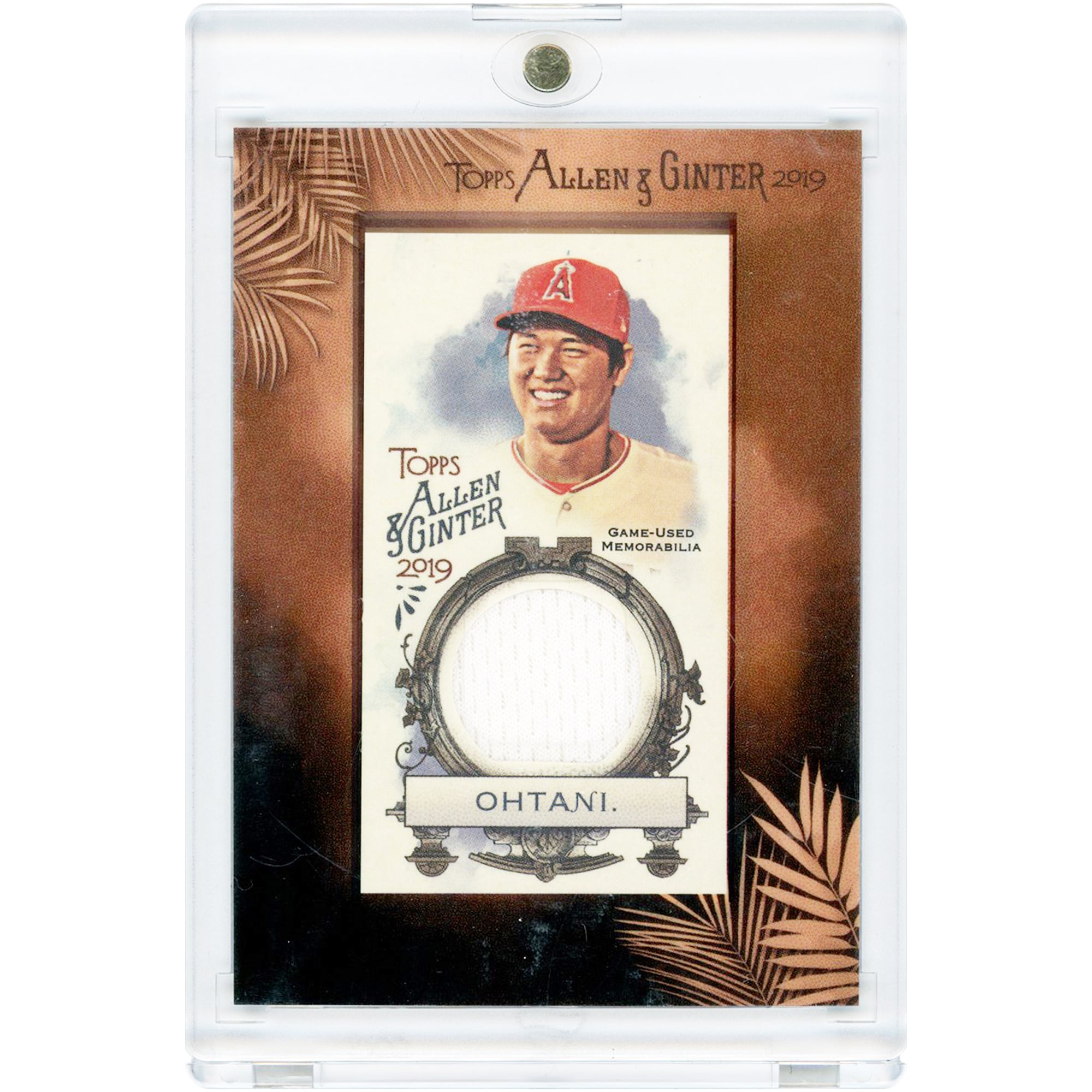 Shohei Ohtani Los Angeles Angels 2019 Topps Allen & Ginter Game Utilisé Relic Mini Carte encadrée #MFR-SO
