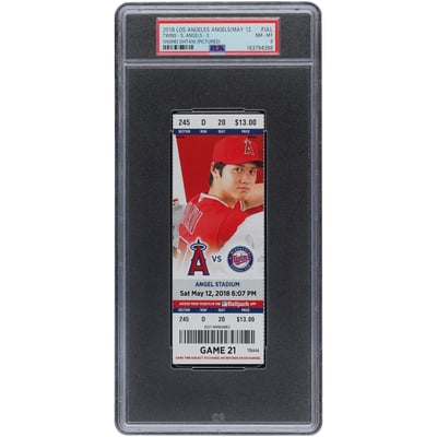 Shohei Ohtani Los Angeles Angels Fanatics Authentic May 12, 2018 PSA Authenticated 8 Ticket