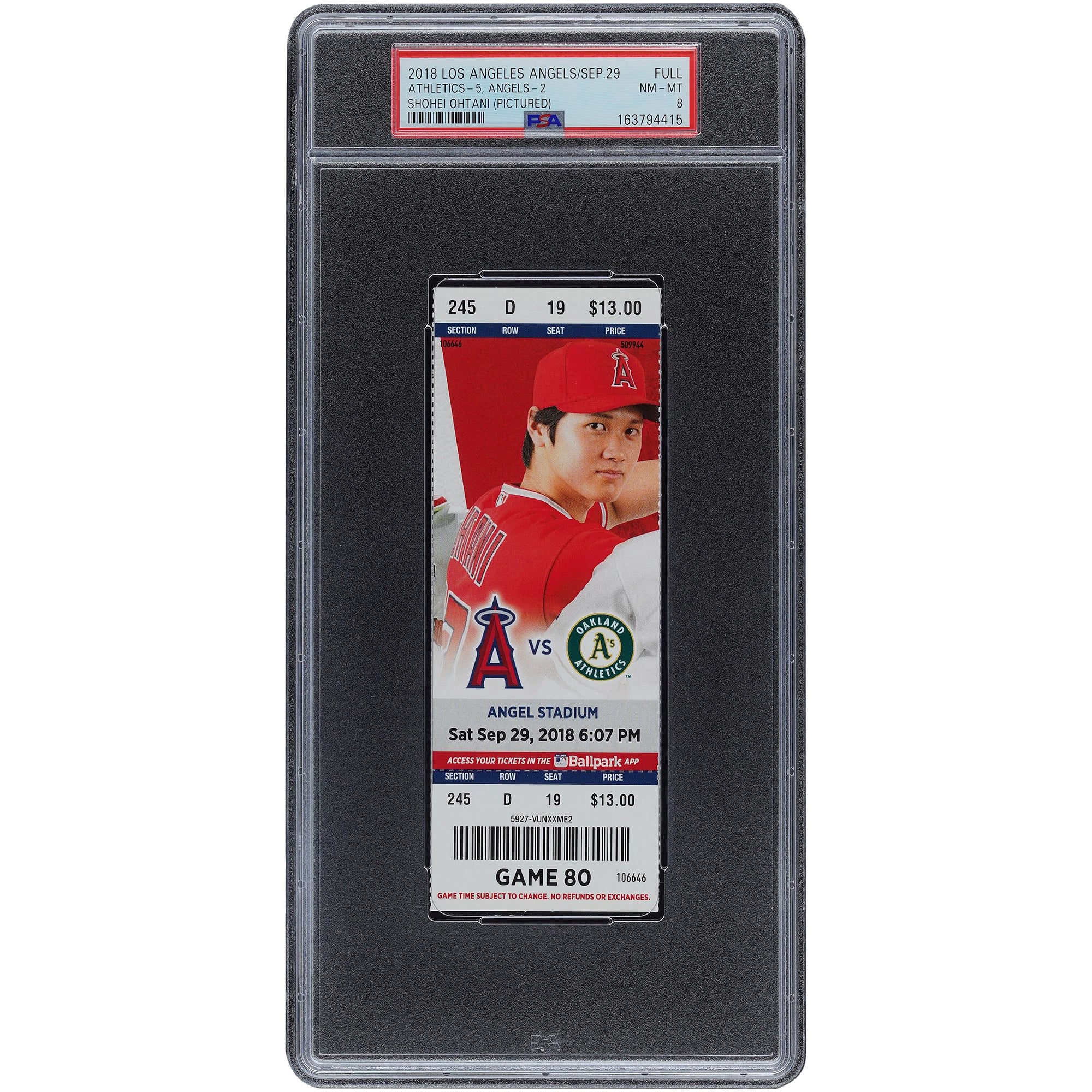 Shohei Ohtani Los Angeles Angels September 29