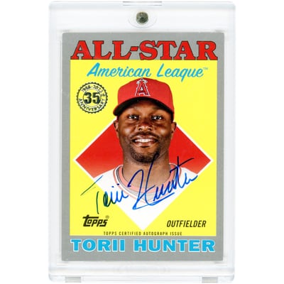Torii Hunter Los Angeles Angels Autographed 2023 Topps Exquisite Collection 1988 Topps All Star Design #88ASA-THU #1/1 Card