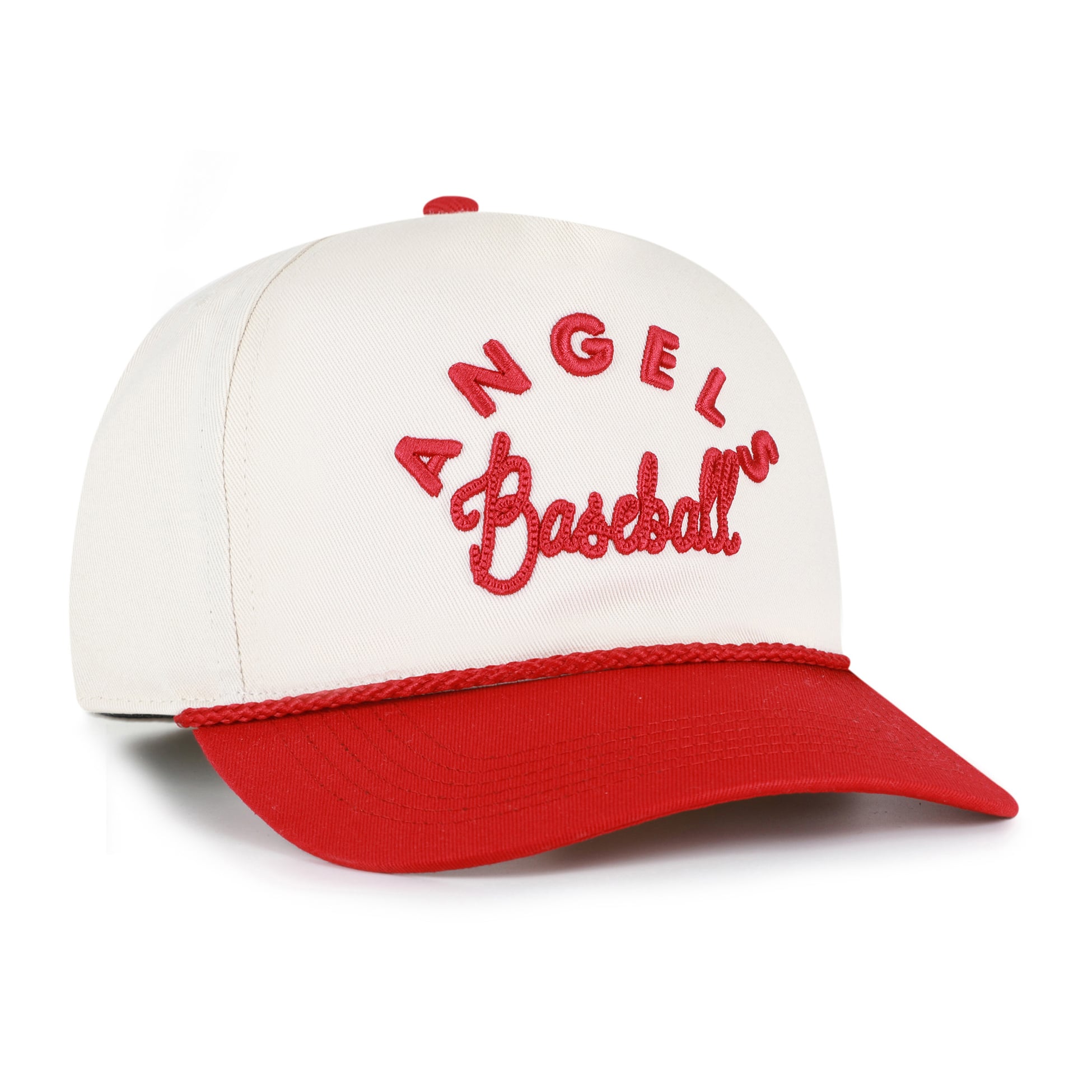 Unisex '47 Natural/Red Los Angeles Angels Rope Script Hitch Adjustable Hat