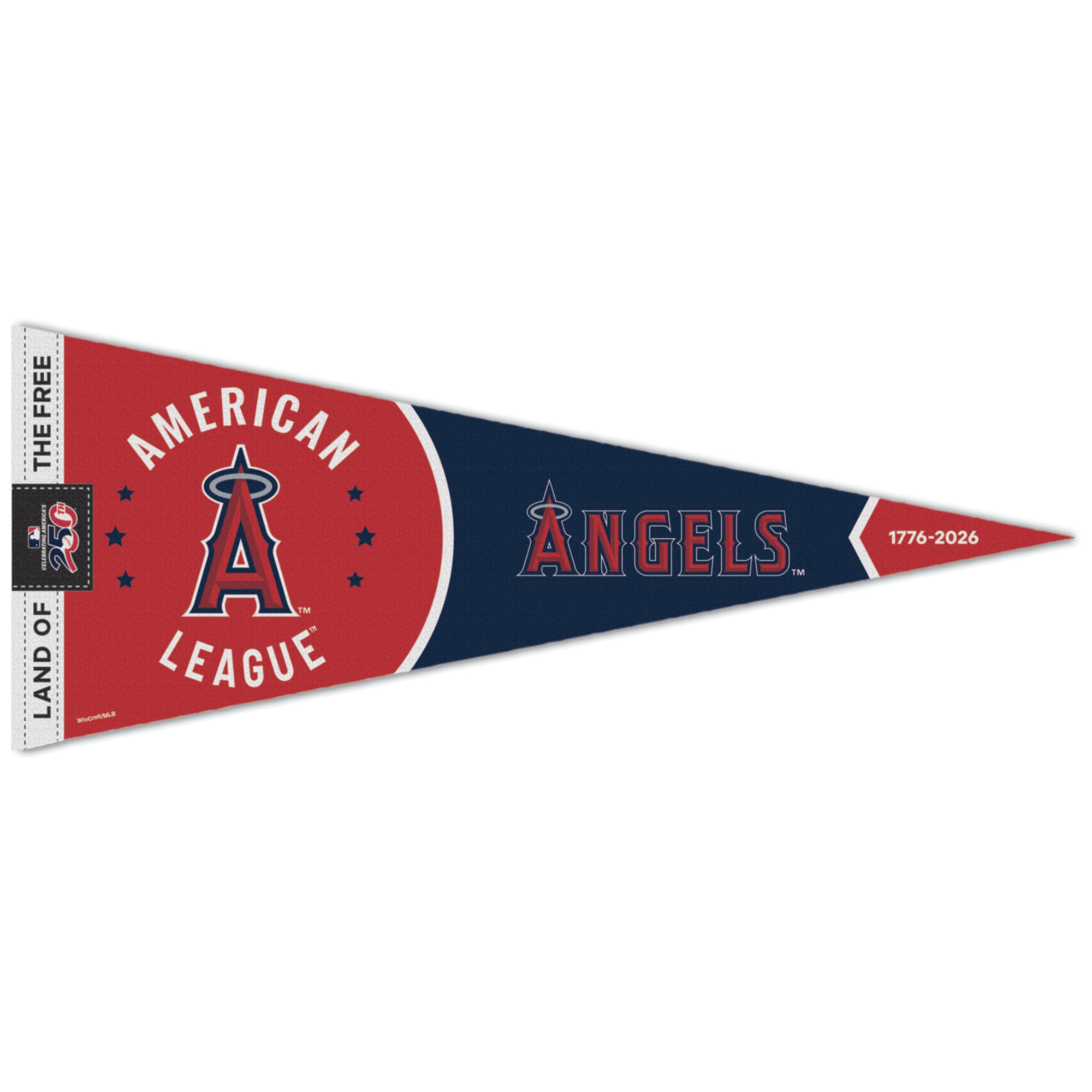 Fanion WinCraft Los Angeles Angels 12" x 30" America 250 Premium