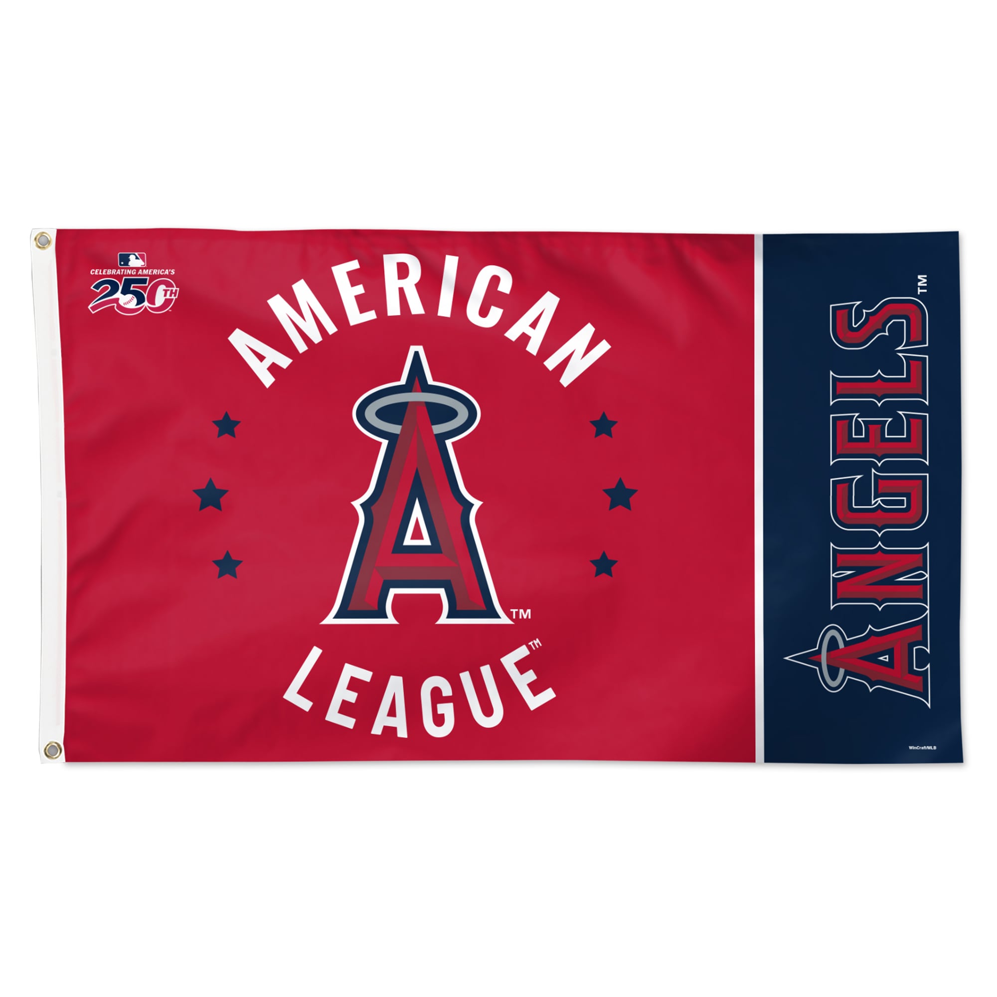 Drapeau de luxe WinCraft Los Angeles Angels 3' x 5' à une face America 250