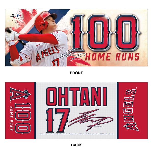 大谷翔平 MLB 通算 100号 ホームラン記念 クーリングタオル 