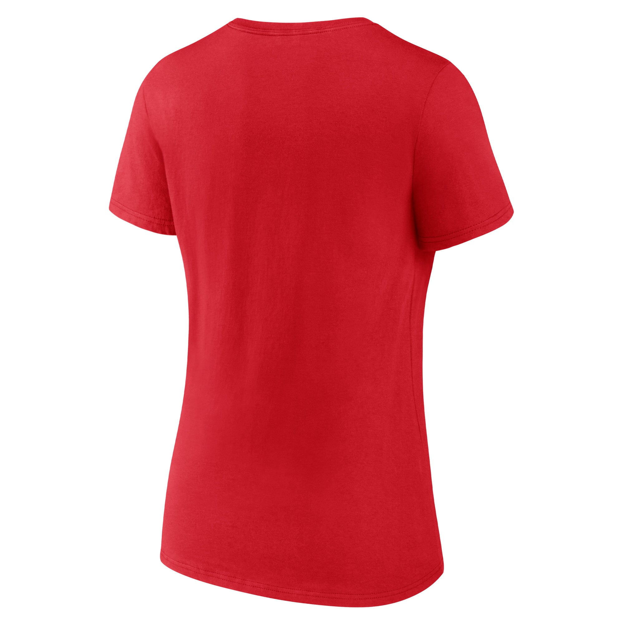 Women's Fanatics Red Los Angeles Angels Primary Play V-Neck T-Shirt