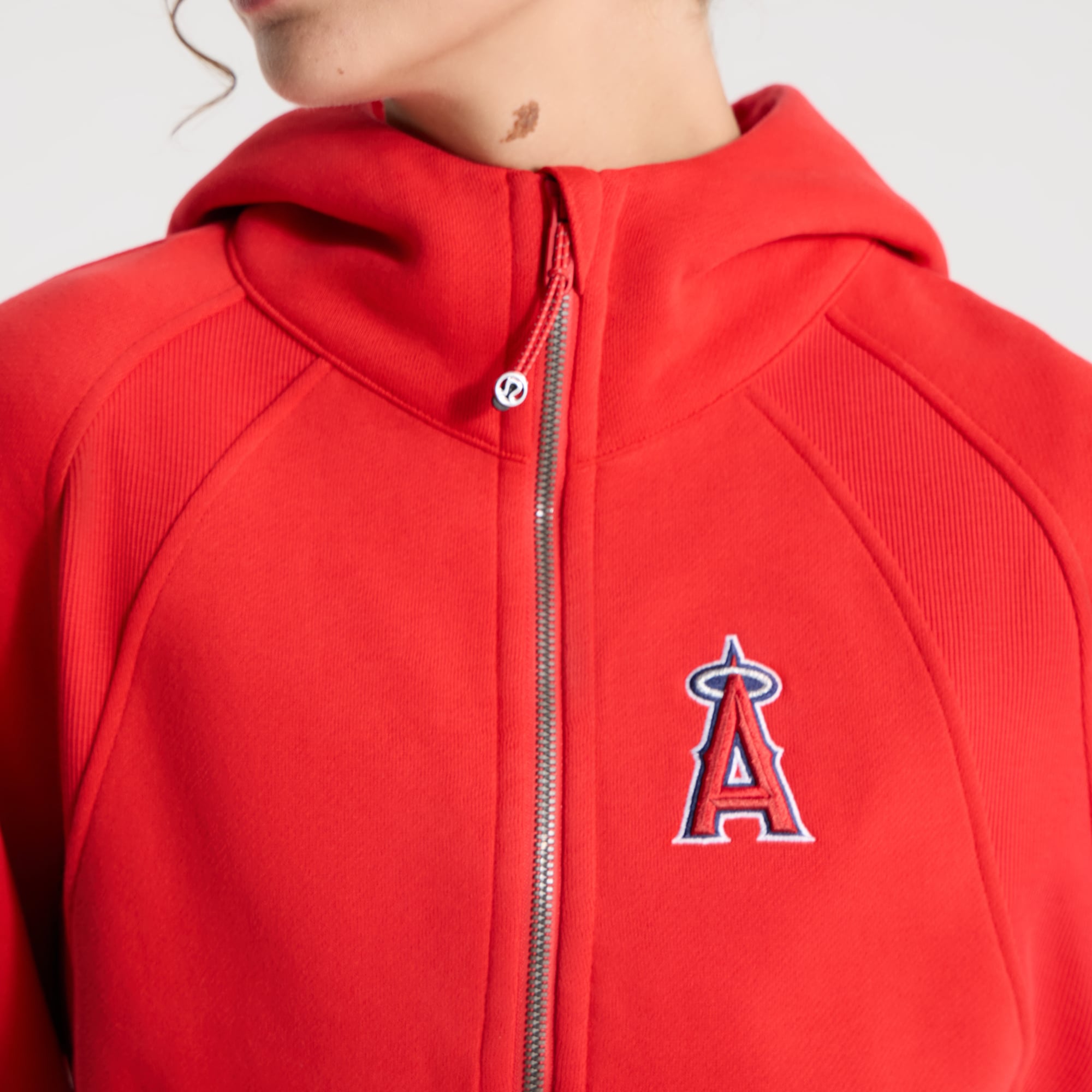 Women's lululemon True Red Los Angeles Angels Scuba Oversized Half-Zip Hoodie