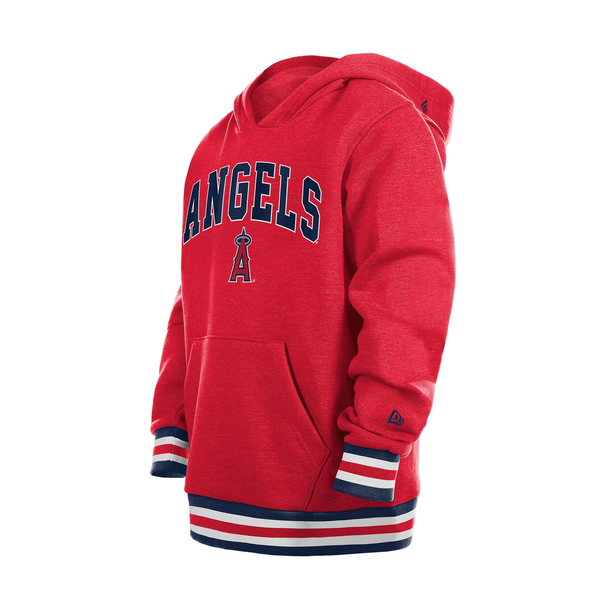 Youth New Era Red Los Angeles Angels Knit Trim Pullover Hoodie