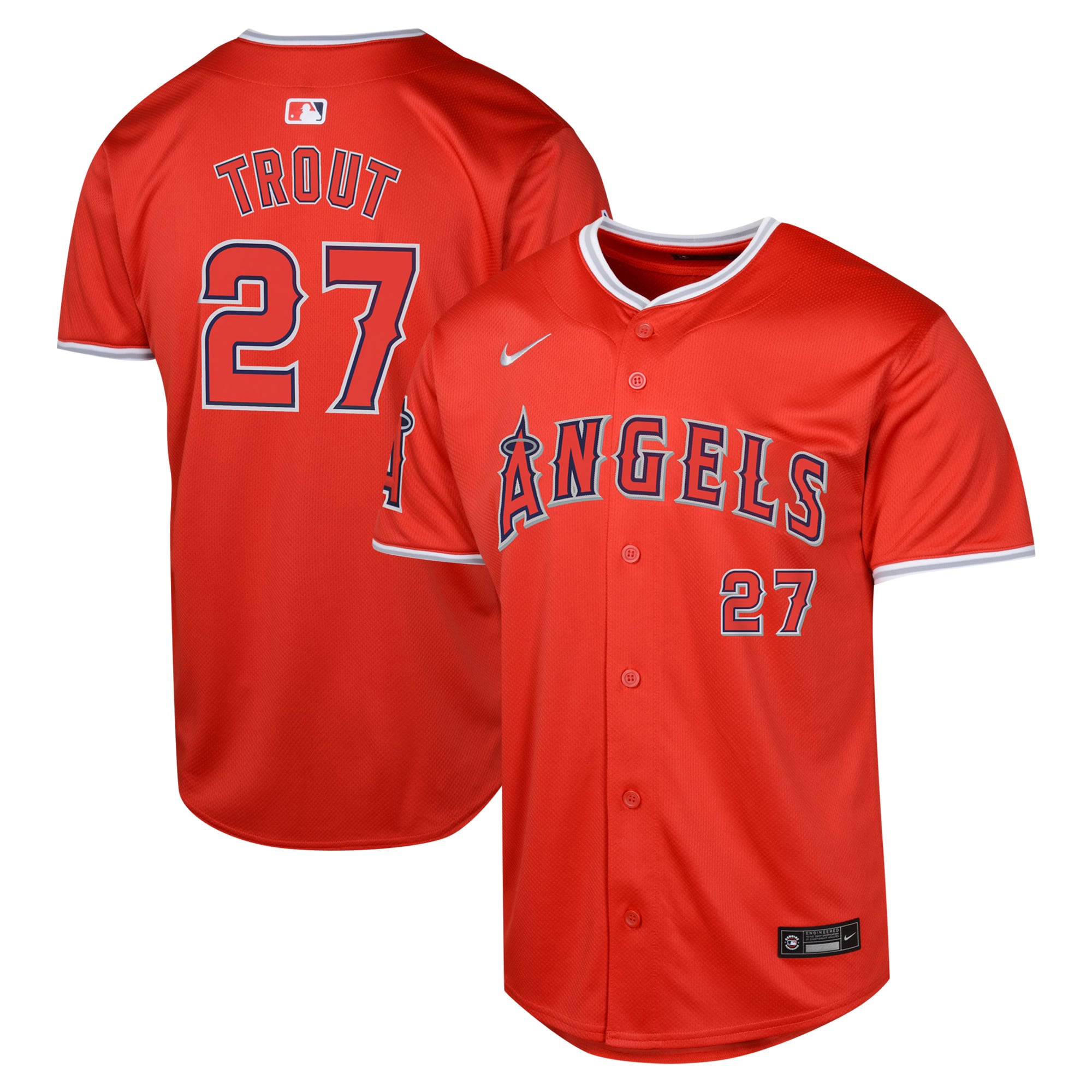 Maillot de joueur alternatif limité Nike Mike Trout pour jeune, rouge des Los Angeles Angels
