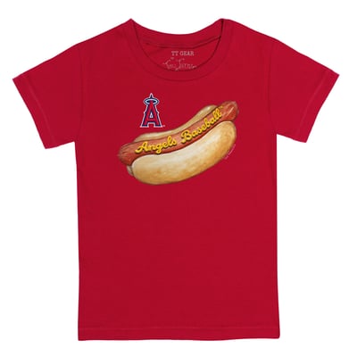 Los Angeles Angels Tiny Turnip Youth Hot Dog T-Shirt - Red