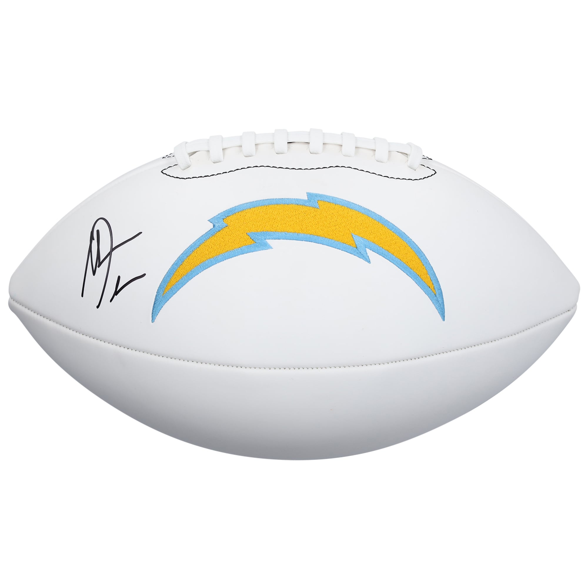 Ballon de football Wilson à panneau blanc autographié par Antonio Gates, des Chargers de Los Angeles.