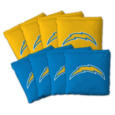 Los Angeles Chargers Fanpoint Eight-Piece Cornhole Bag Set