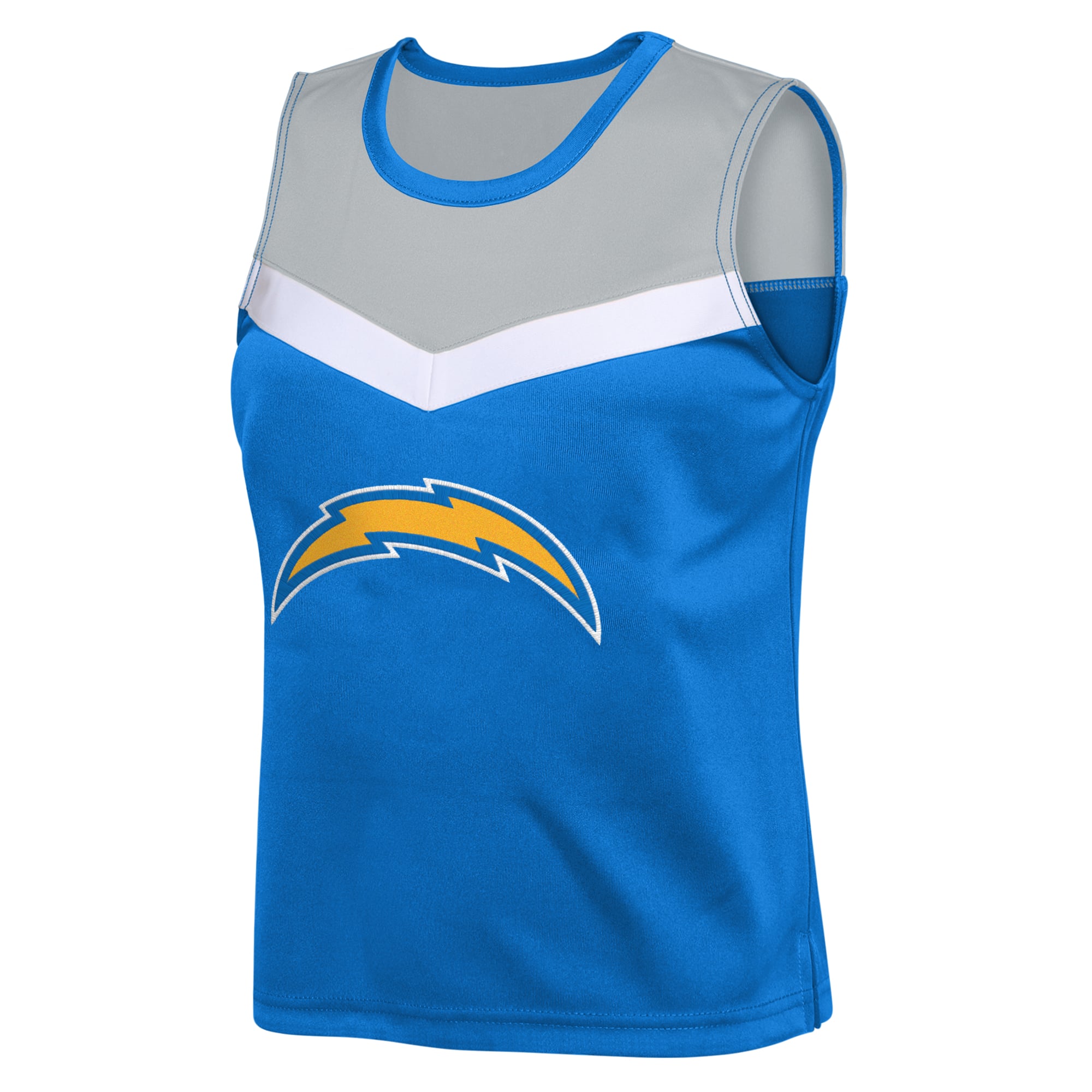Girls Youth Powder Blue Los Angeles Chargers Spirit Two-Piece Cheerleader Set