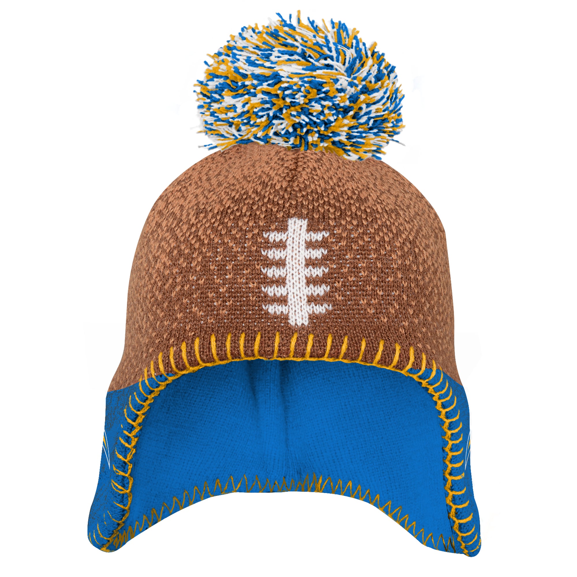 Bonnet tricoté marron à l'effigie des Chargers de Los Angeles pour bébé