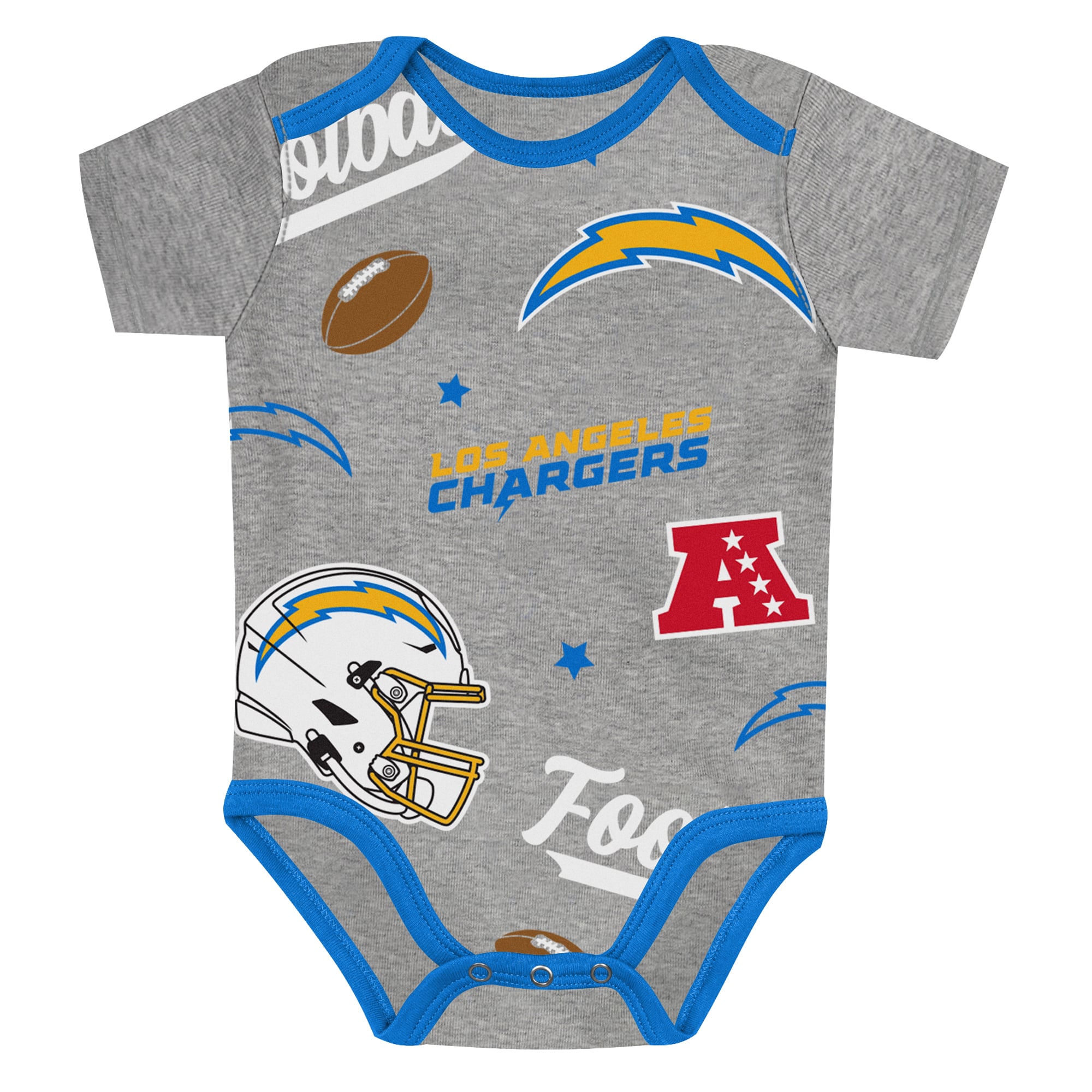 Infant Outerstuff Los Angeles Chargers First Round Pick 3-Piece Bodysuit Set