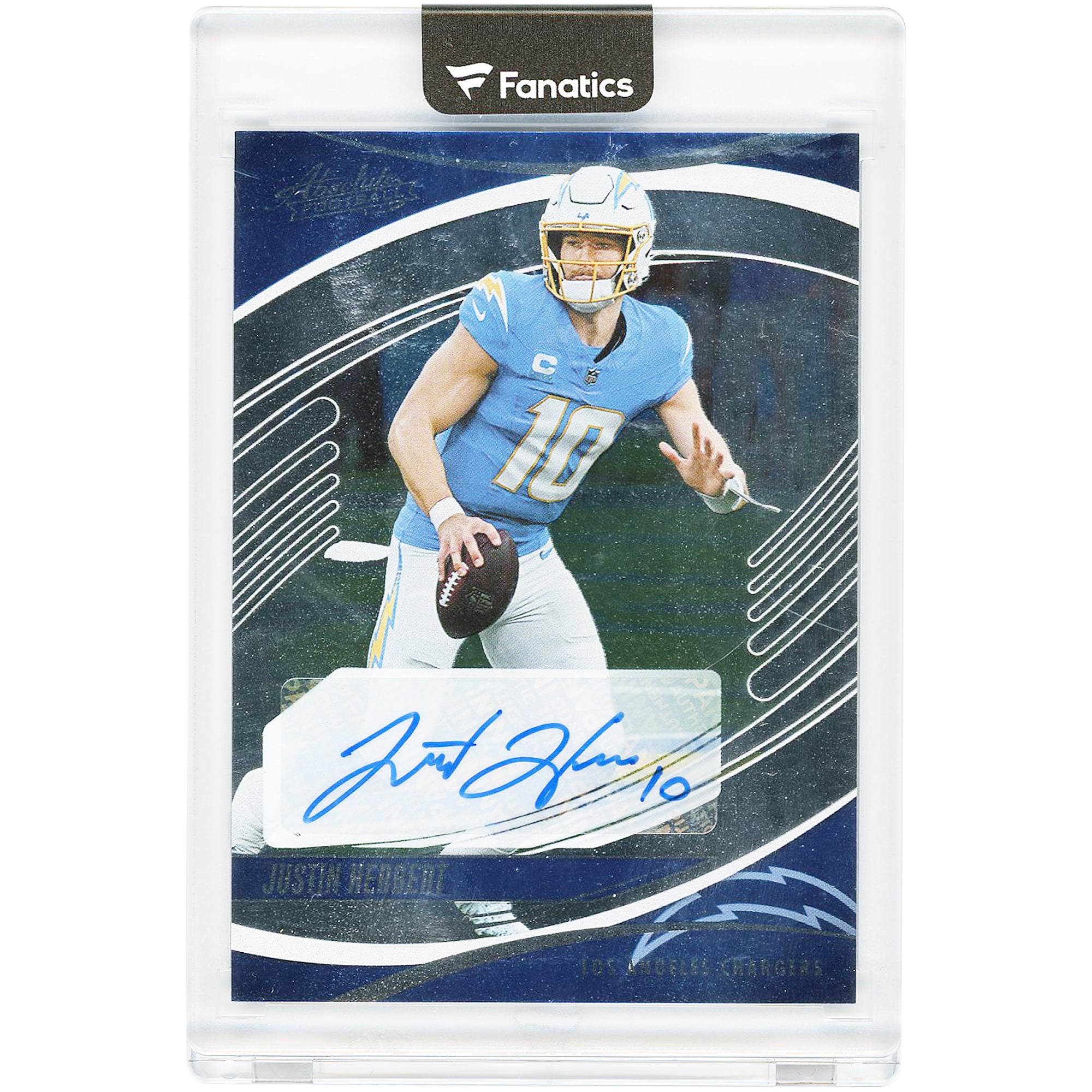 Justin Herbert Los Angeles Chargers Autographed 2025 Panini Absolute #11 Card