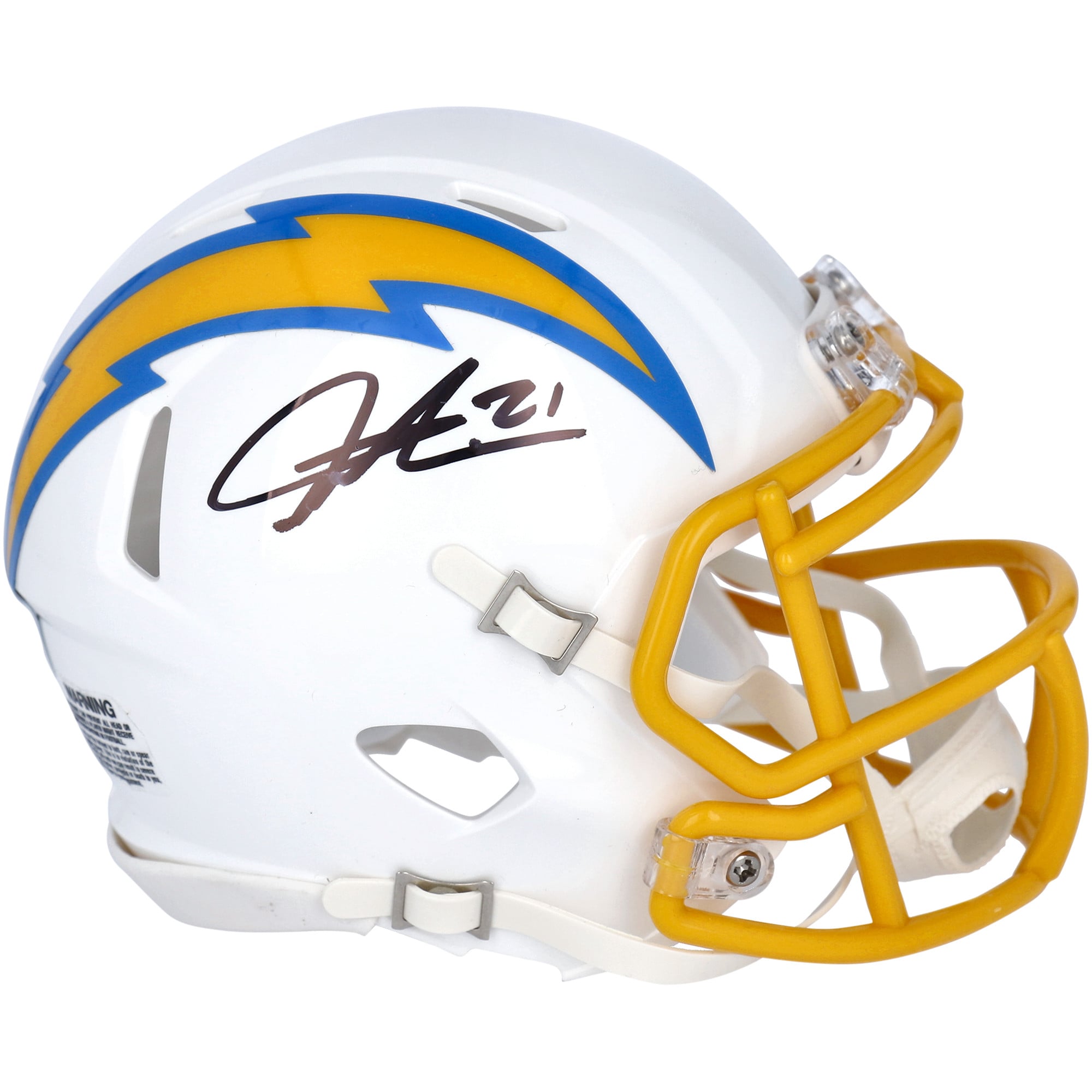 Casque Riddell Speed ​​Mini dédicacé par LaDainian Tomlinson des Los Angeles Chargers 2020 - Présent Logo