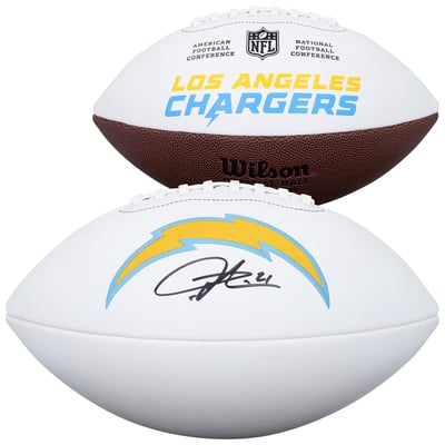 LaDainian Tomlinson Los Angeles Chargers Autographed Fanatics Authentic Wilson White Panel Football