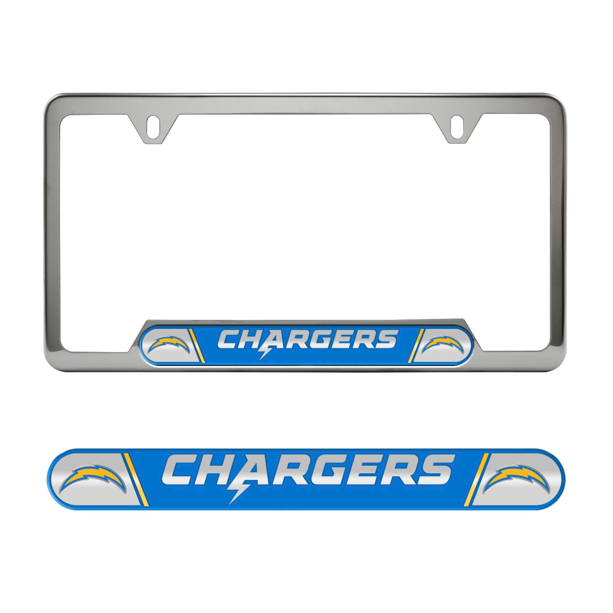 Logo Brands  Los Angeles Chargers Embossed License Plate Frame