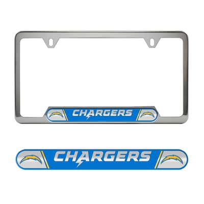 Cadre de plaque d'immatriculation en relief avec logo des Chargers de Los Angeles
