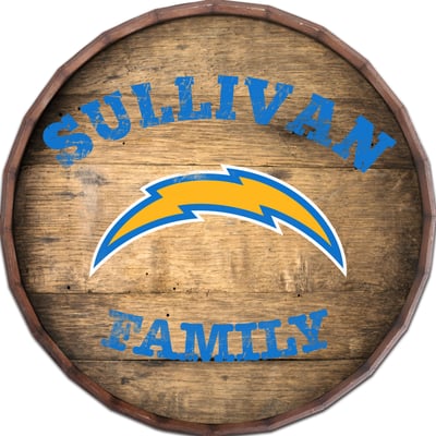 Los Angeles Chargers 24" Personalized Barrel Top