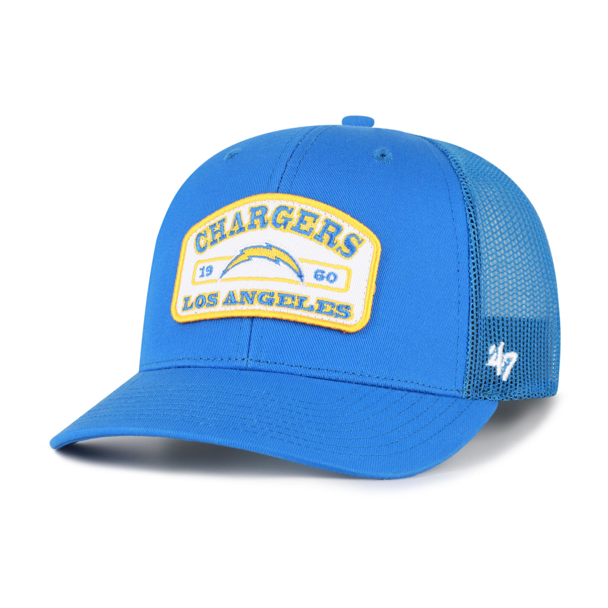 Casquette trucker ajustable pour homme, modèle 47 bleu Los Angeles Chargers