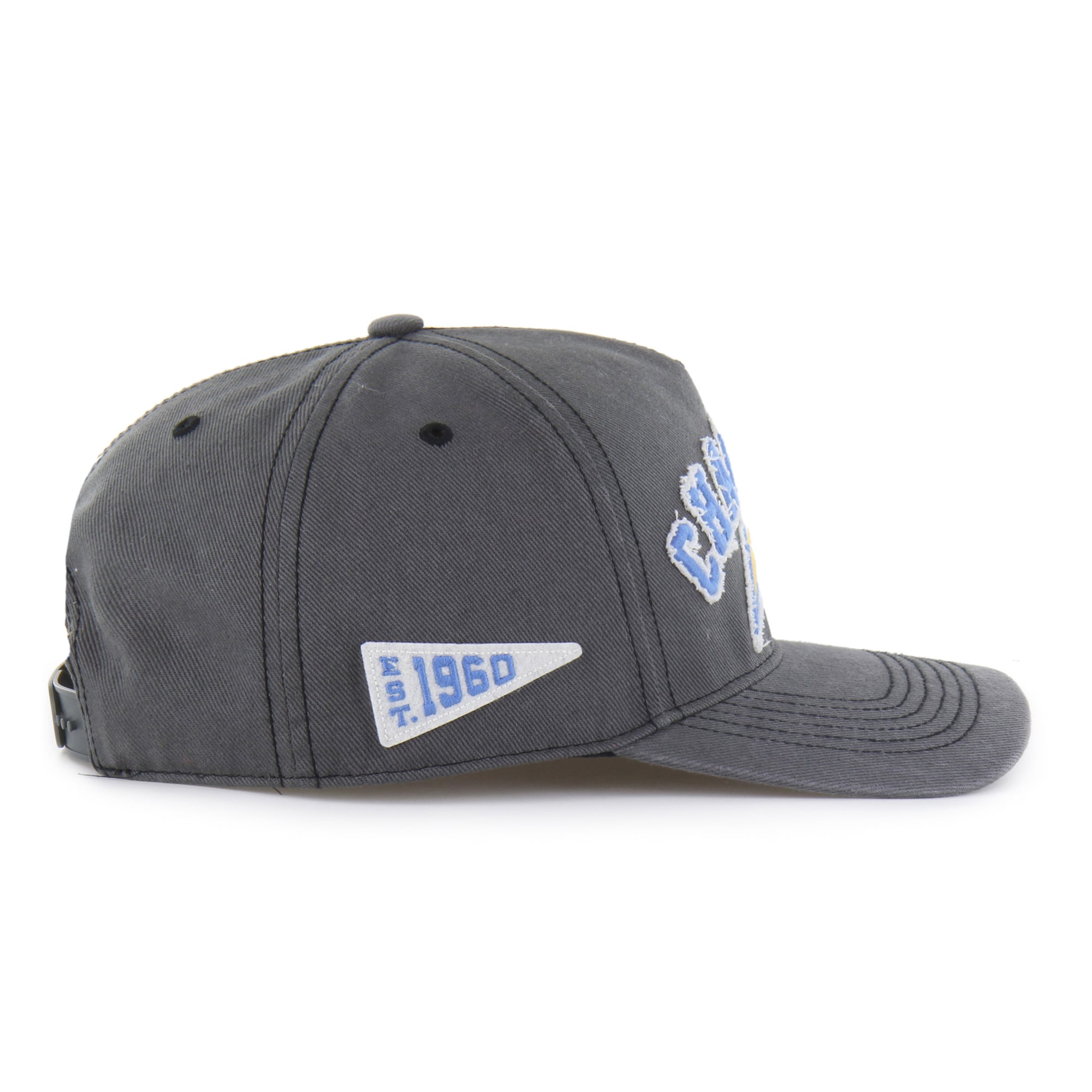 Men's '47 Charcoal Los Angeles Chargers Calderwood Well Worn Hitch Adjustable Hat