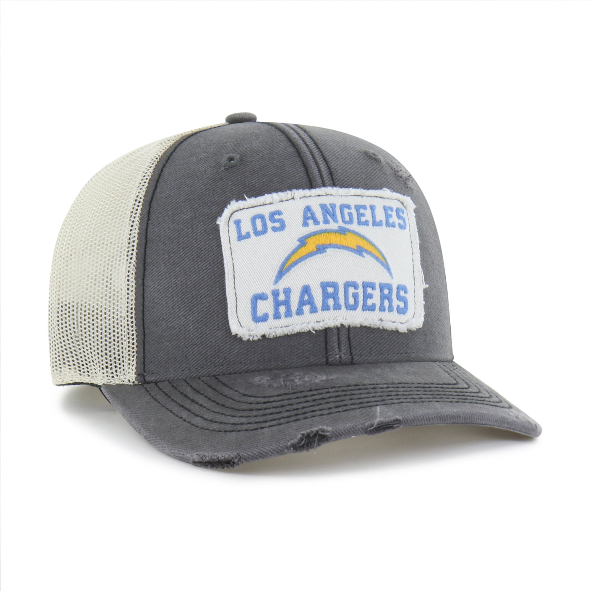 Casquette trucker ajustable Los Angeles Chargers Egremont '47 Charcoal pour homme