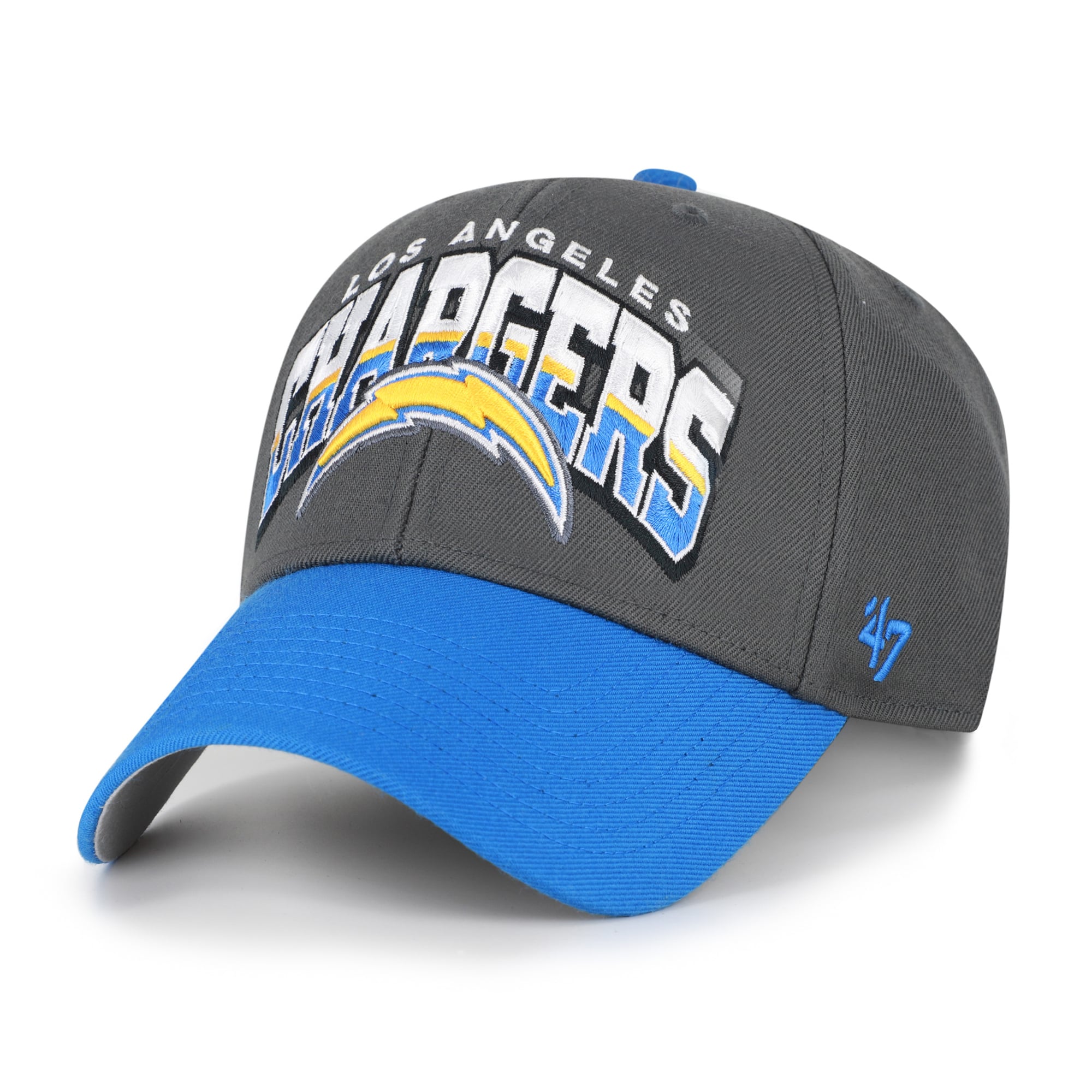 Casquette ajustable pour homme '47 Charcoal Los Angeles Chargers Split Block MVP