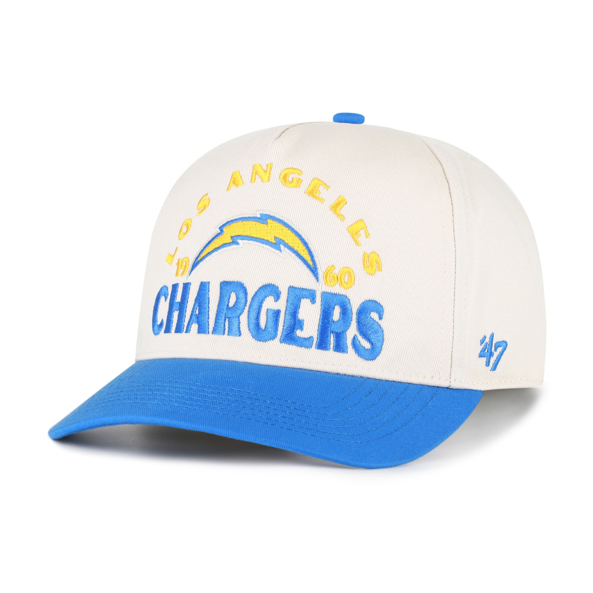 Men's '47 Natural Los Angeles Chargers  Arcitext Hitch Adjustable Hat