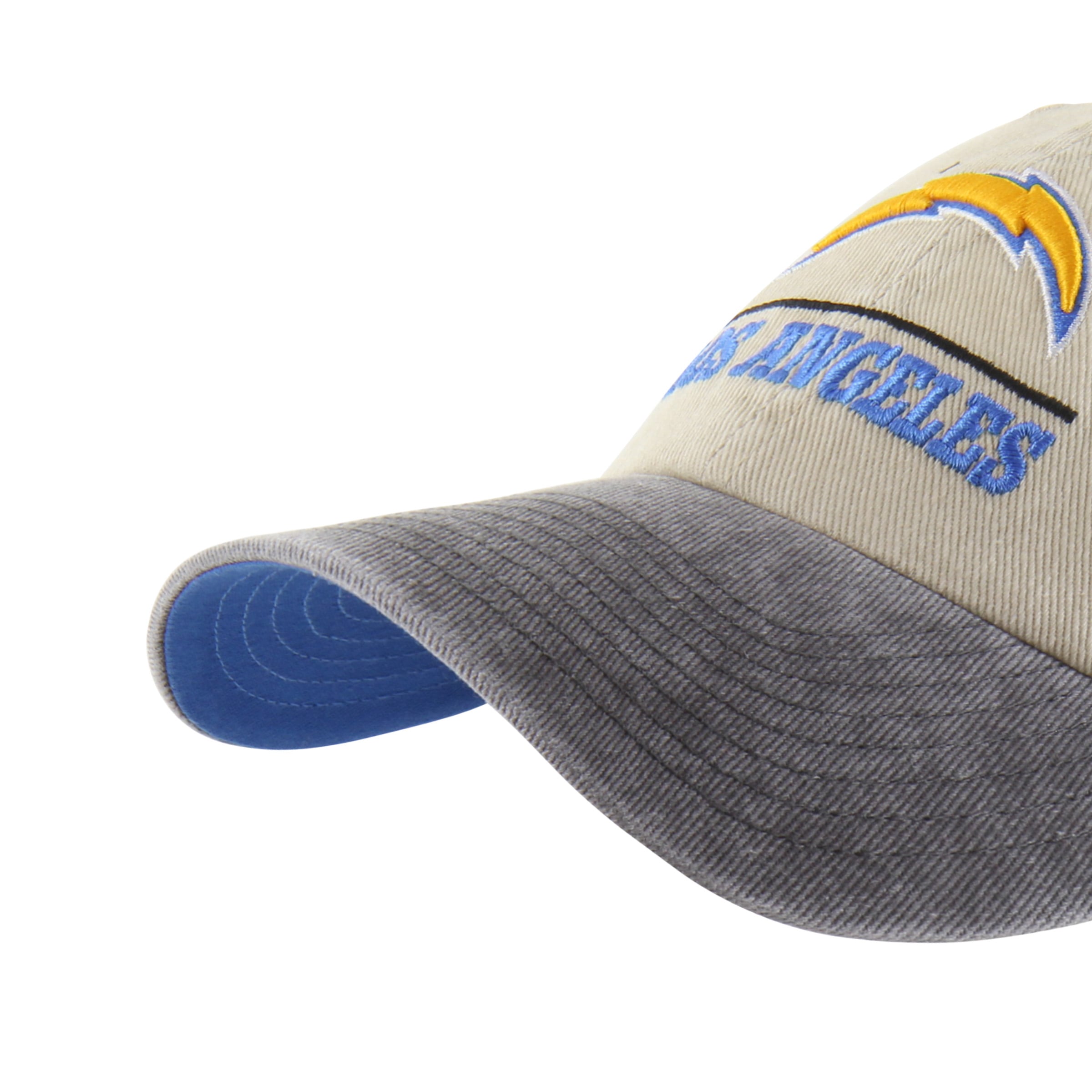 Men's '47 Natural Los Angeles Chargers Logo Line Clean Up Adjustable Hat