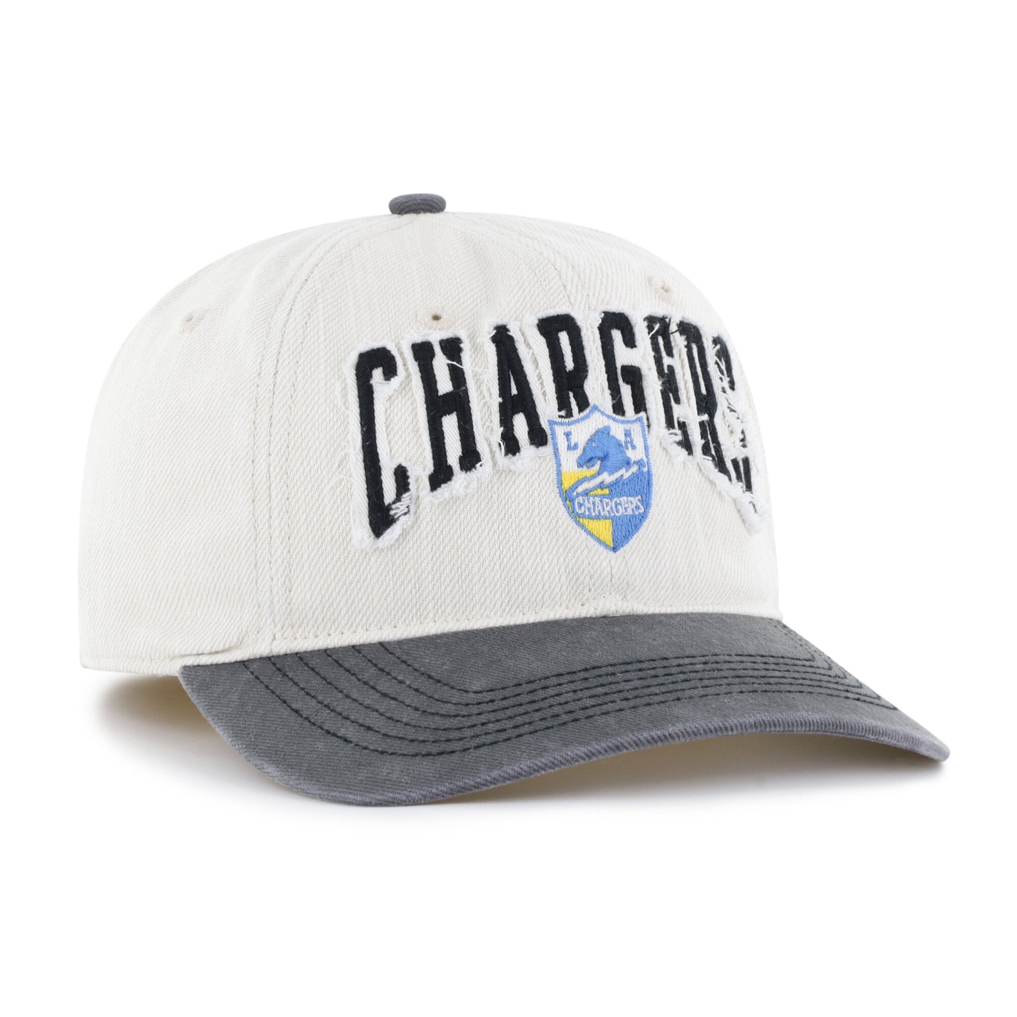 Men's '47 Natural Los Angeles Chargers Throwback Groton Franchise Fitted Hat