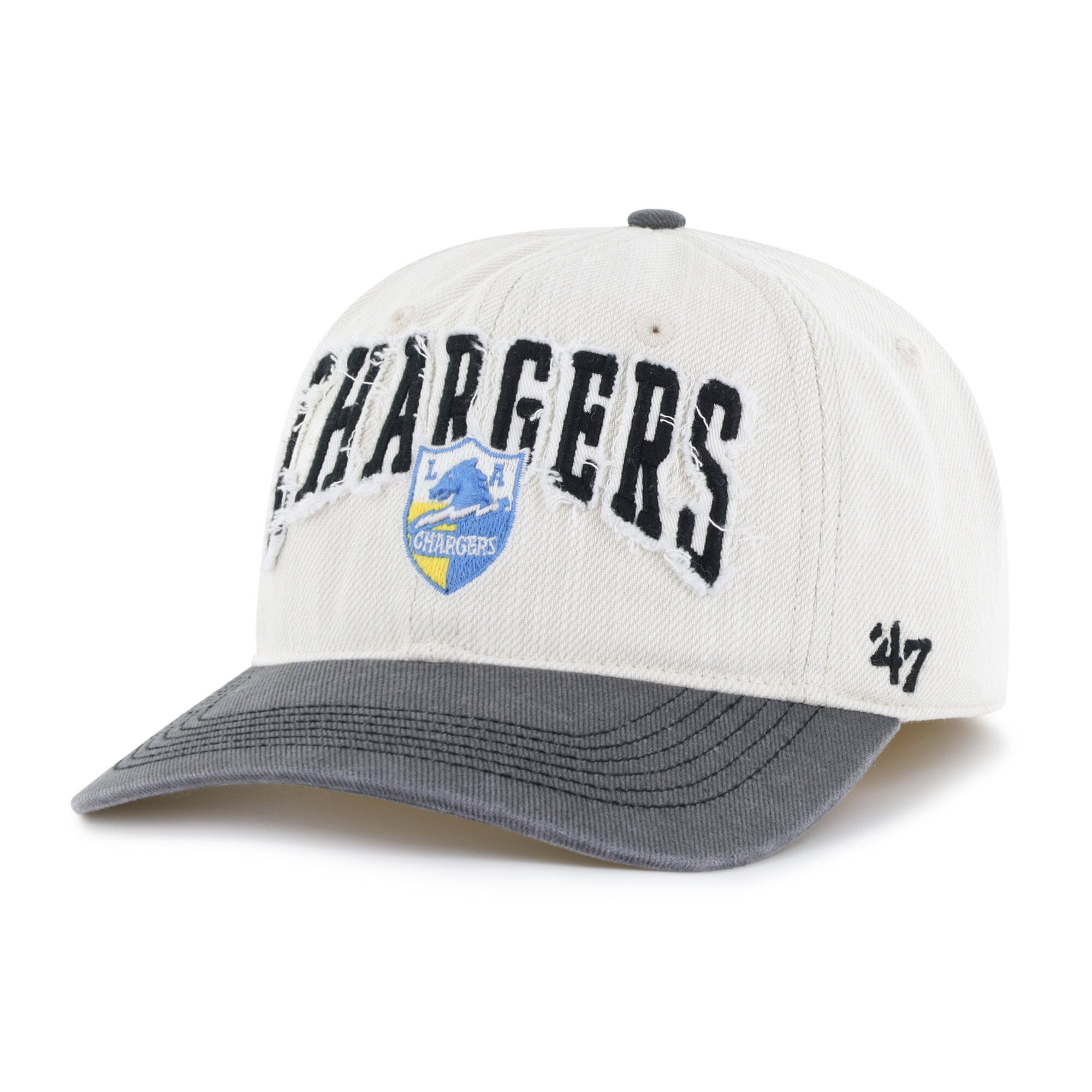 Men's '47 Natural Los Angeles Chargers Throwback Groton Franchise Fitted Hat