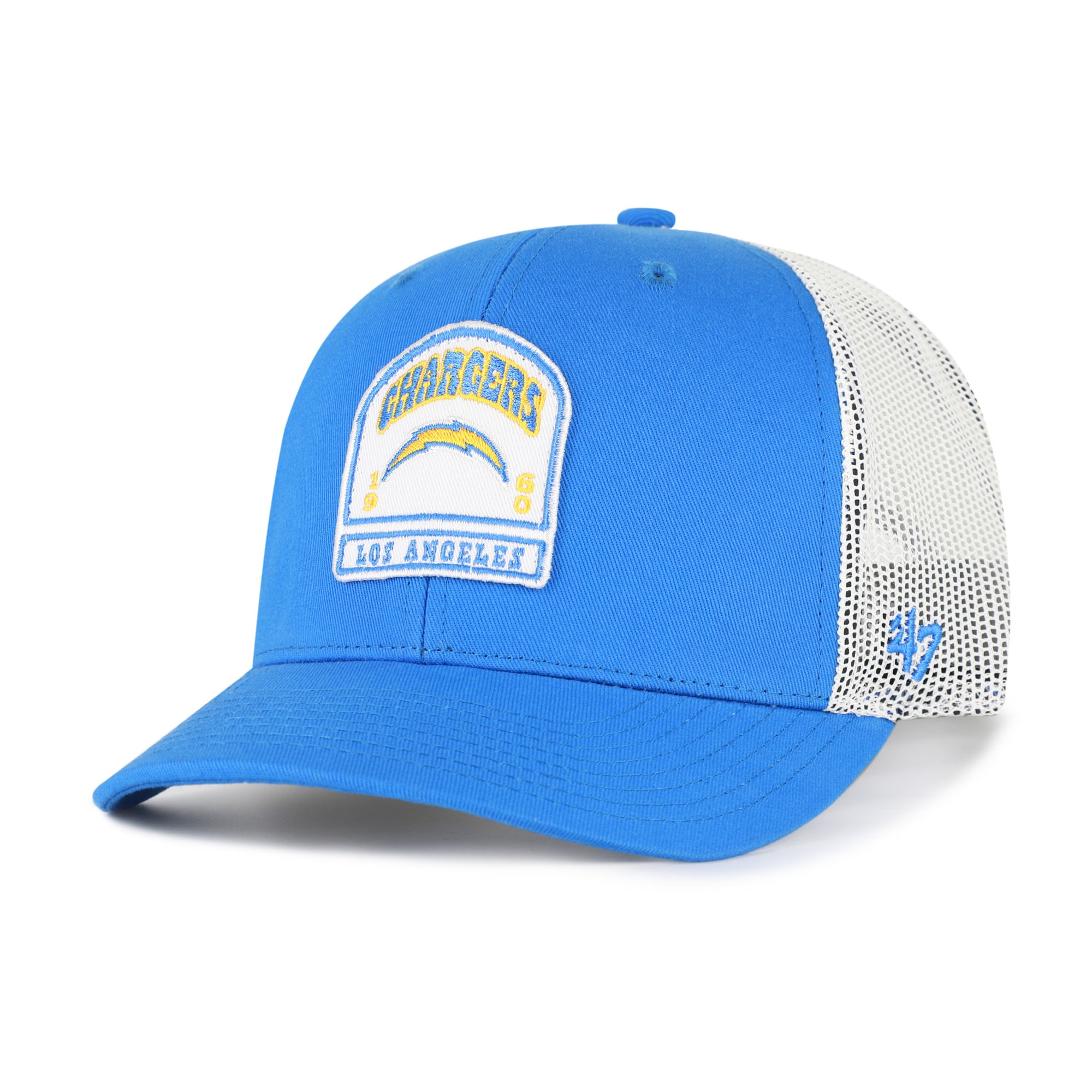 Men's '47 Powder Blue Los Angeles Chargers Headstone Trucker Adjustable Hat