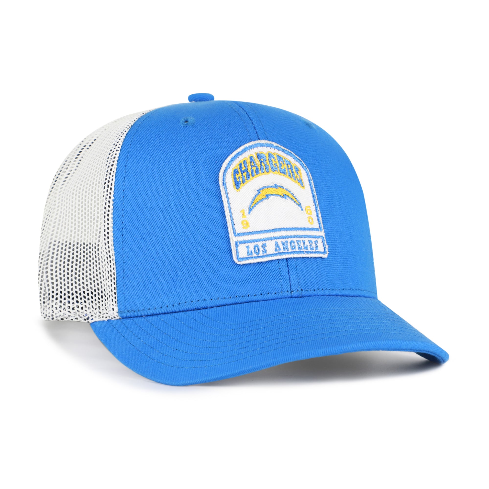 Men's '47 Powder Blue Los Angeles Chargers Headstone Trucker Adjustable Hat