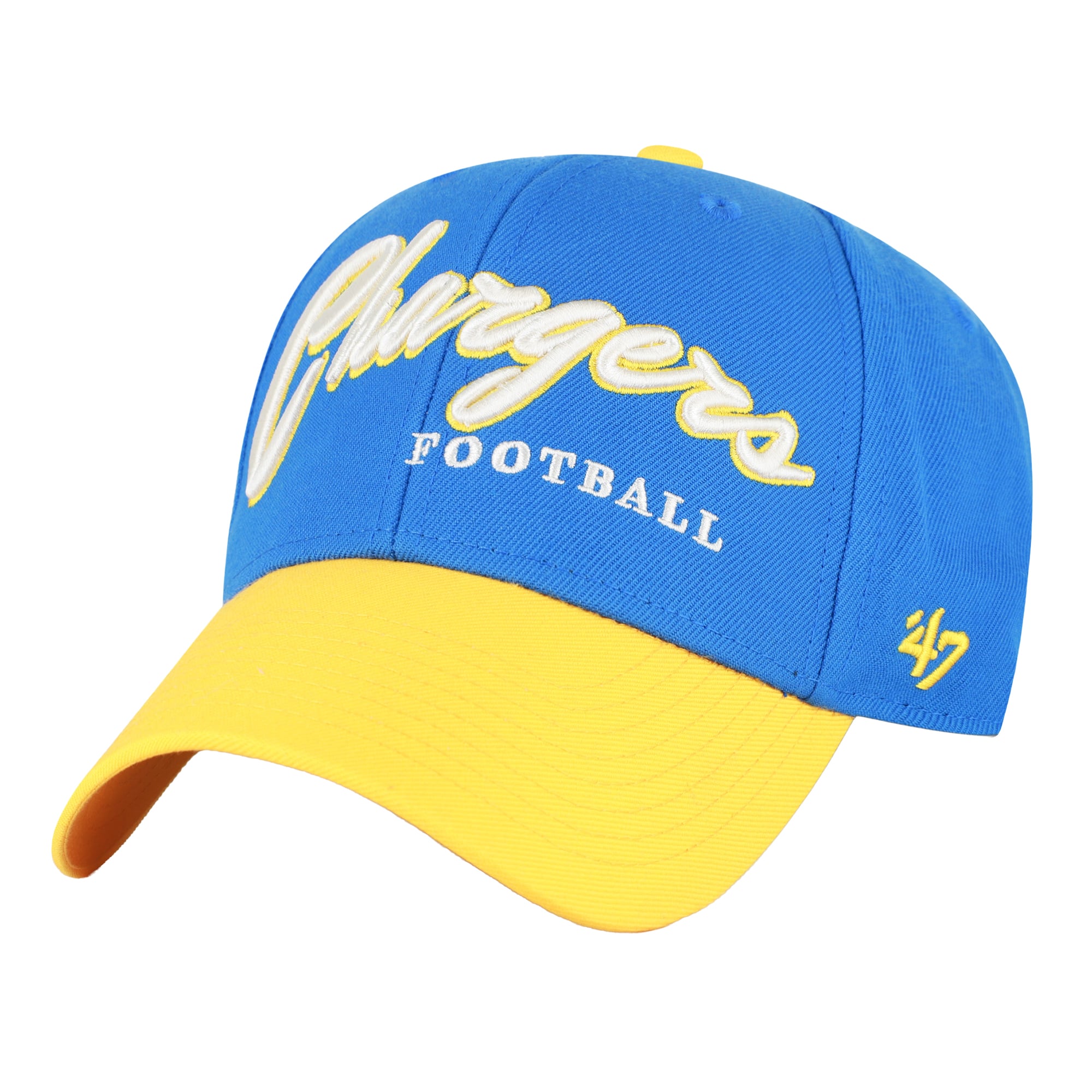 Casquette ajustable rétro MVP des Chargers de Los Angeles, bleu poudre, modèle 47