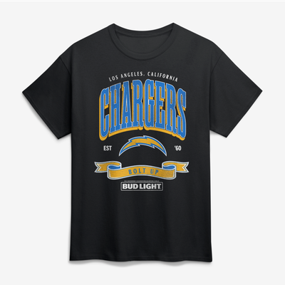 Los Angeles Chargers Bud Light T-Shirt - Black