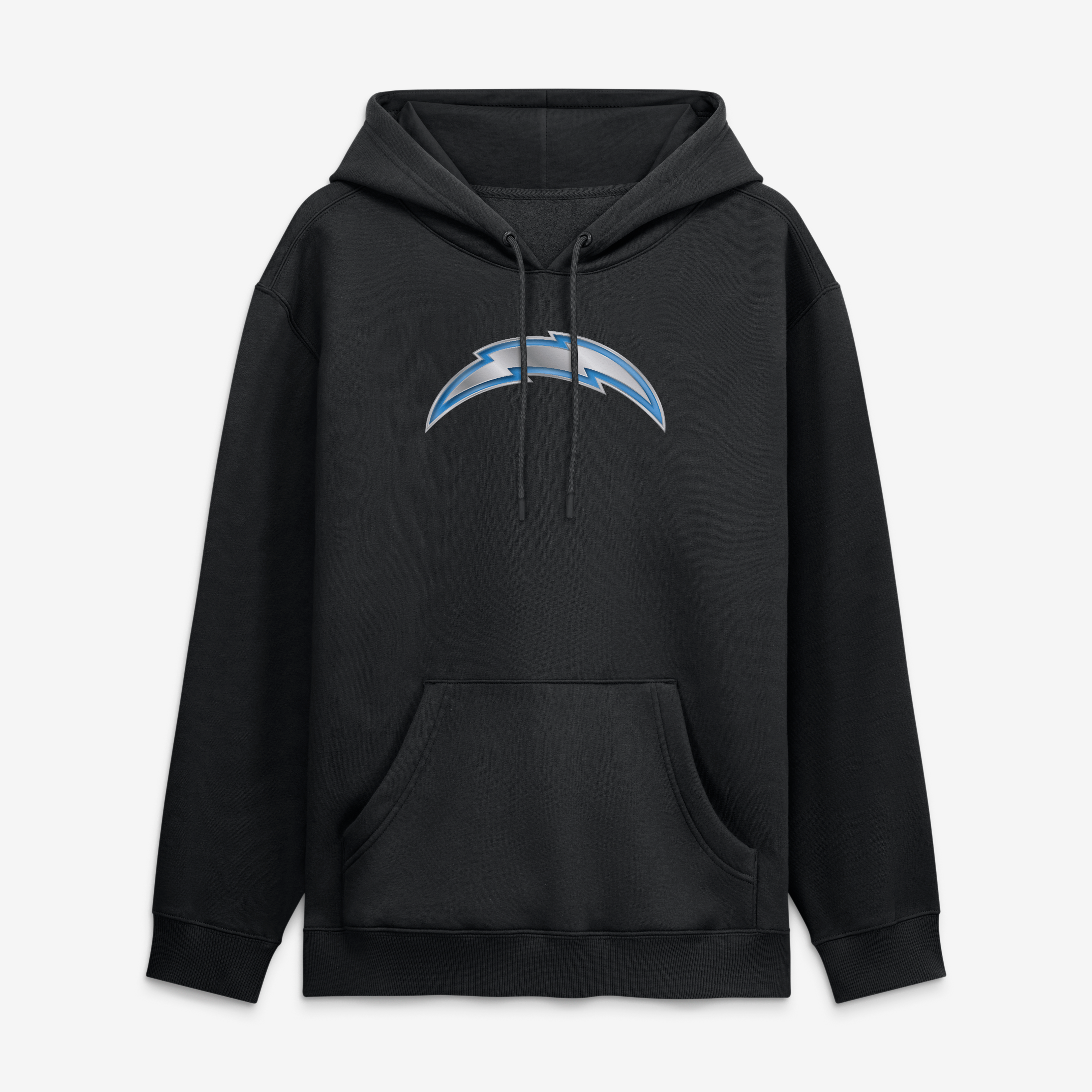 Sweat à capuche noir pour homme Los Angeles Chargers avec mascotte métallique
