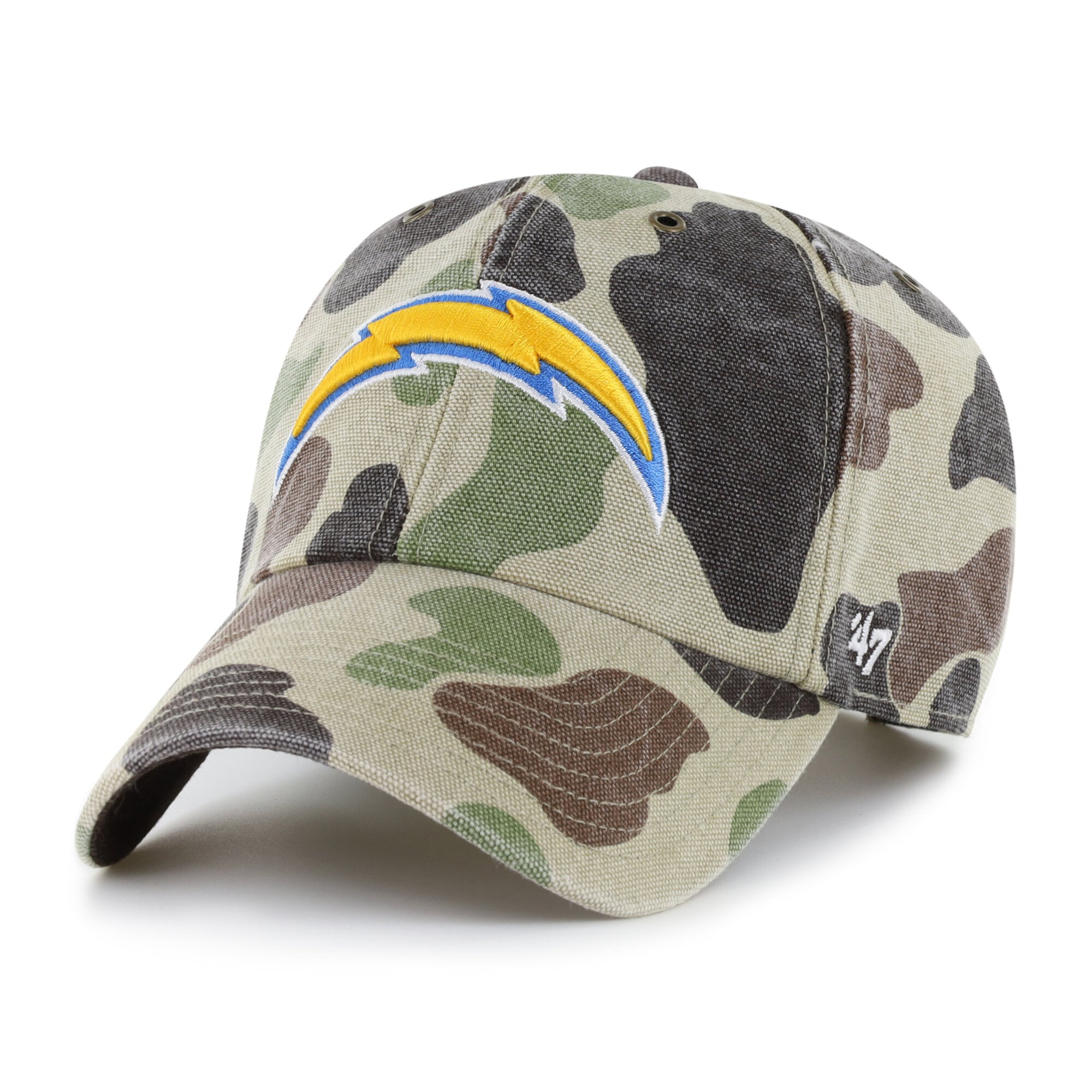 Casquette ajustable Carhartt x '47 Duck Camo Los Angeles Chargers Clean Up pour homme