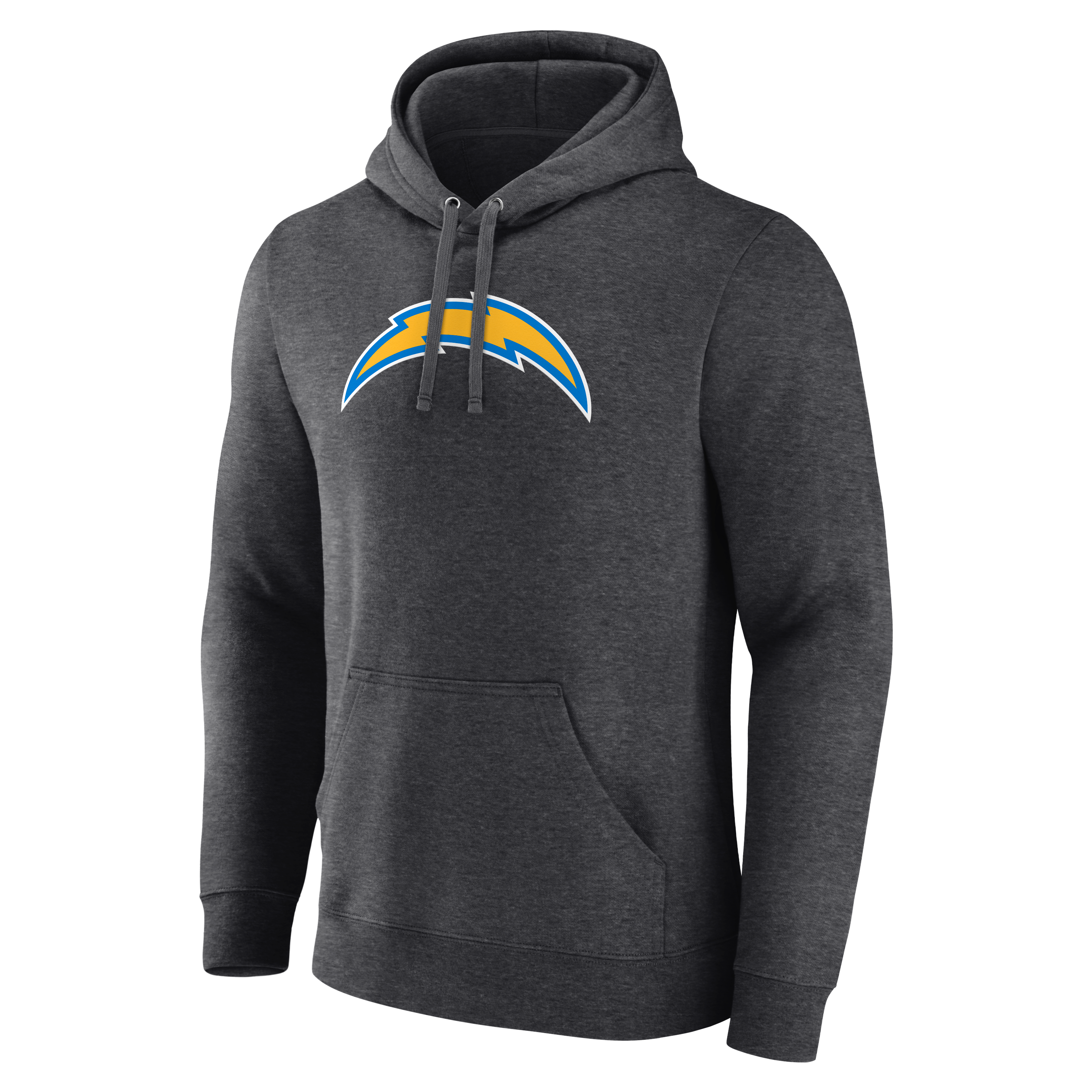 Men's Charcoal Los Angeles Chargers Primary Logo Hoodie
