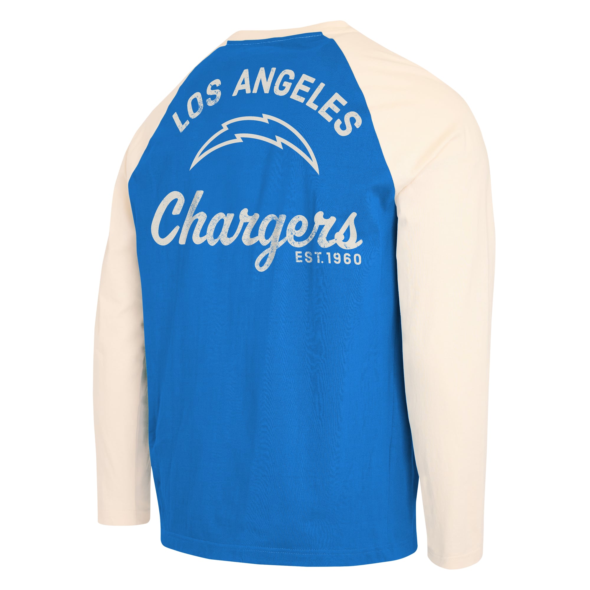 Men's Darius Rucker Collection by Fanatics Powder Blue/White Los Angeles Chargers Henley Long Sleeve T-Shirt