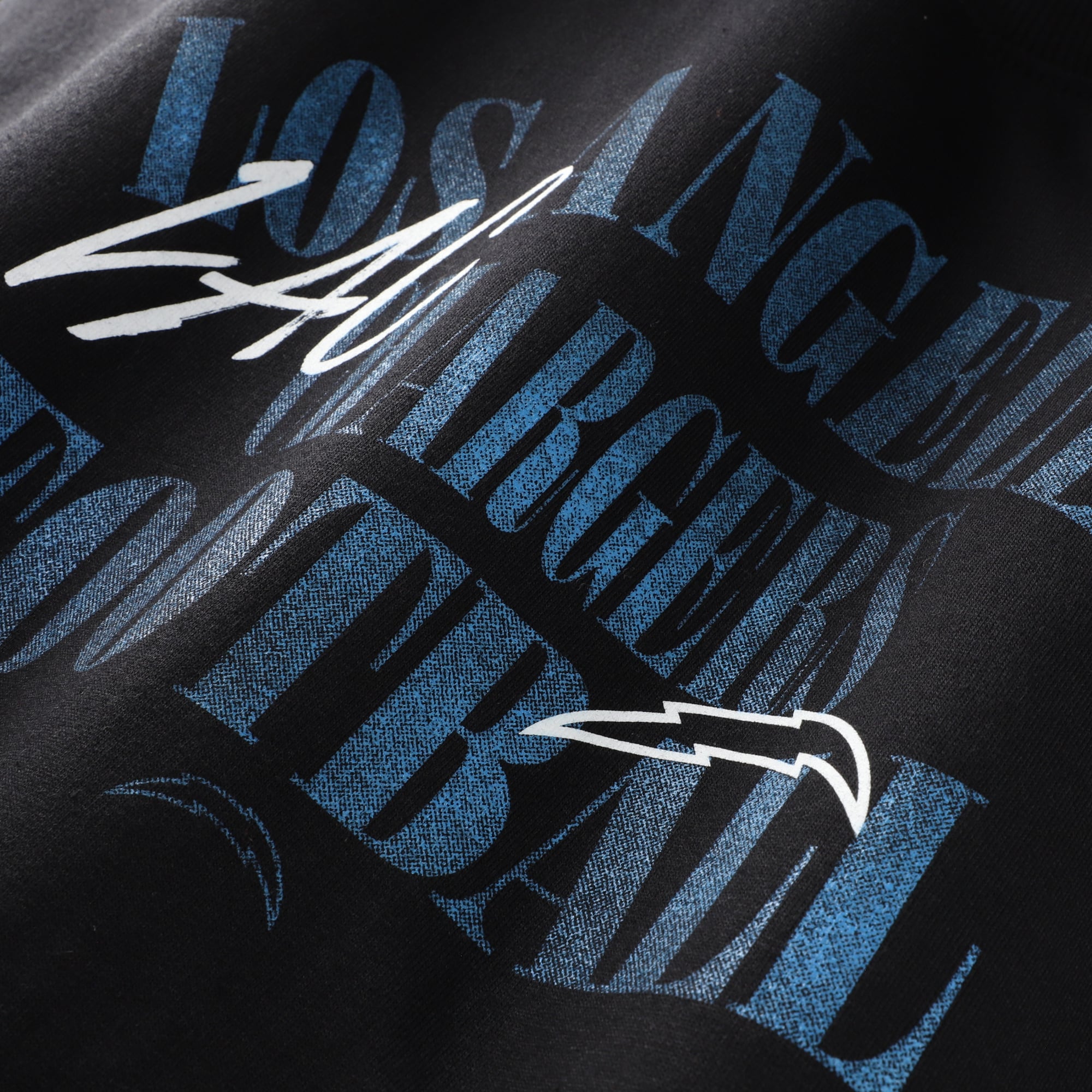 Sweat-shirt ample mi-temps Fanatics noir pour homme, Los Angeles Chargers, grandes tailles