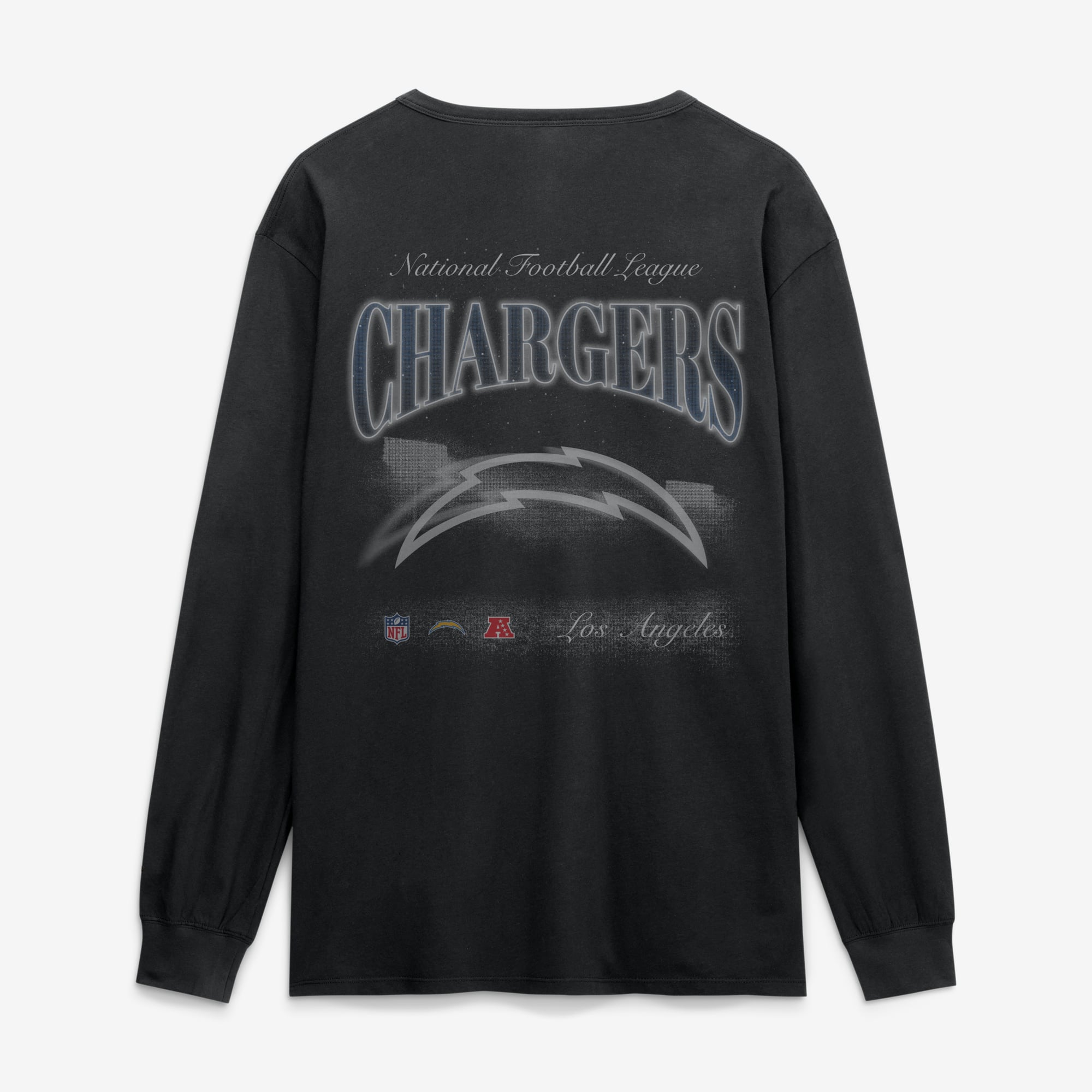 T-shirt à manches longues Fanatics noir pour homme Los Angeles Chargers Midnight Falls