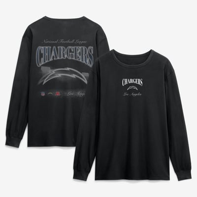 Los Angeles Chargers Fanatics Midnight Falls Long Sleeve T-Shirt - Black