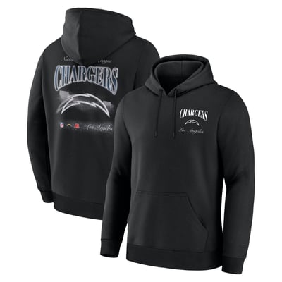 Los Angeles Chargers Fanatics Nightfall Long Sleeve Fleece Hoodie - Black
