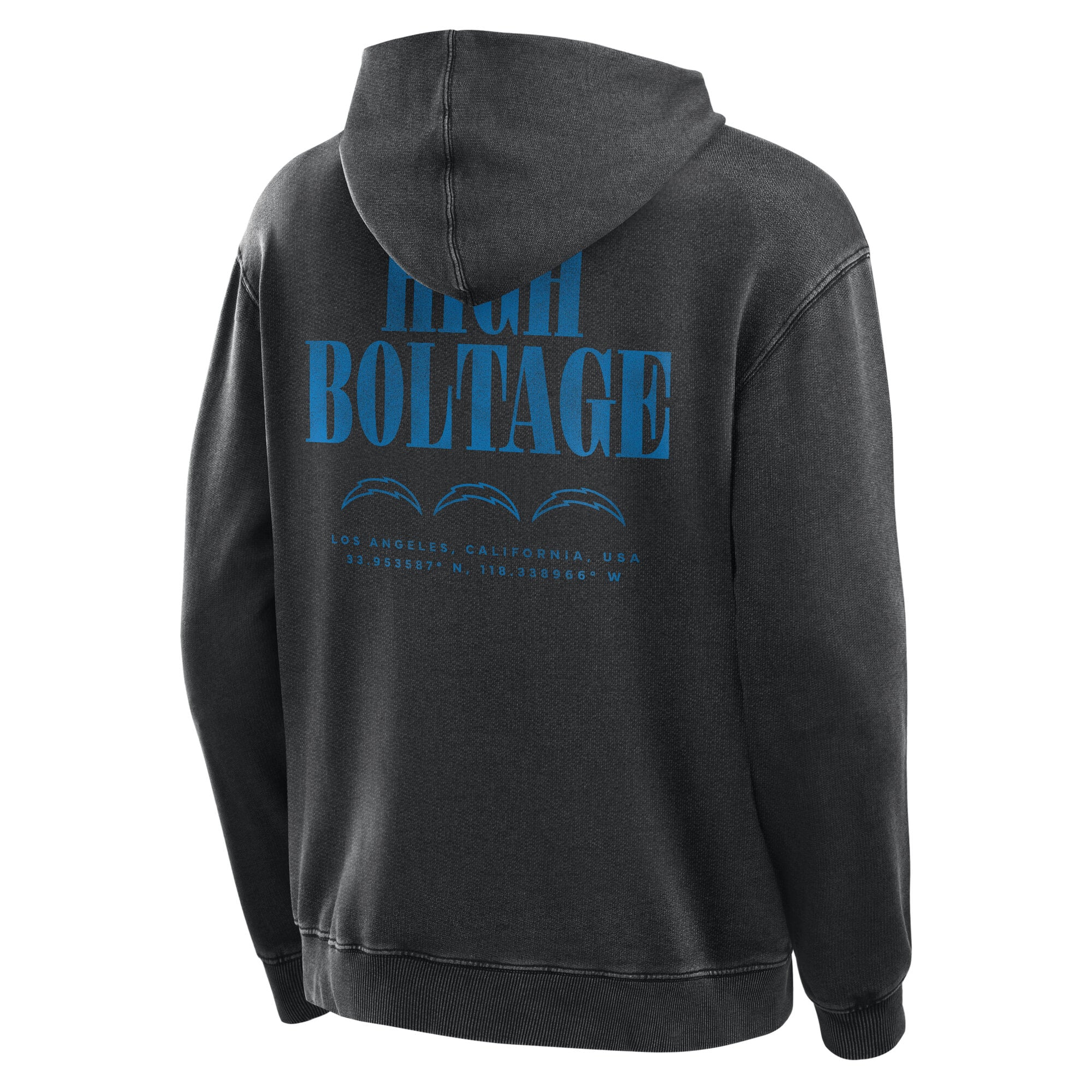 Sweat à capuche en molleton français Fanatics noir Los Angeles Chargers pour homme, modèle Relaxed Intense Rivalry