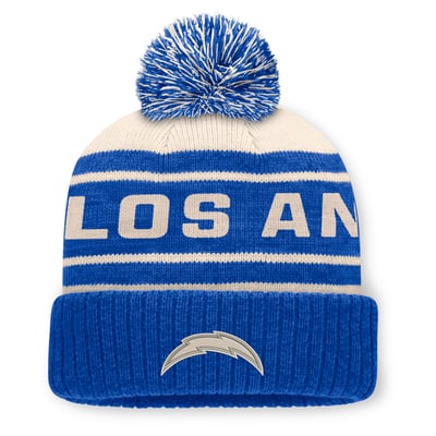 Los Angeles Chargers Fanatics Men's Cuffed Knit Hat with Pom - Blue