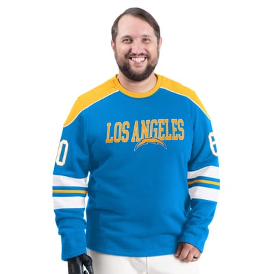 Los Angeles Chargers G-III Sports by Carl Banks Adaptive Lord Stanley Crewneck Sweatshirt - Powder Blue