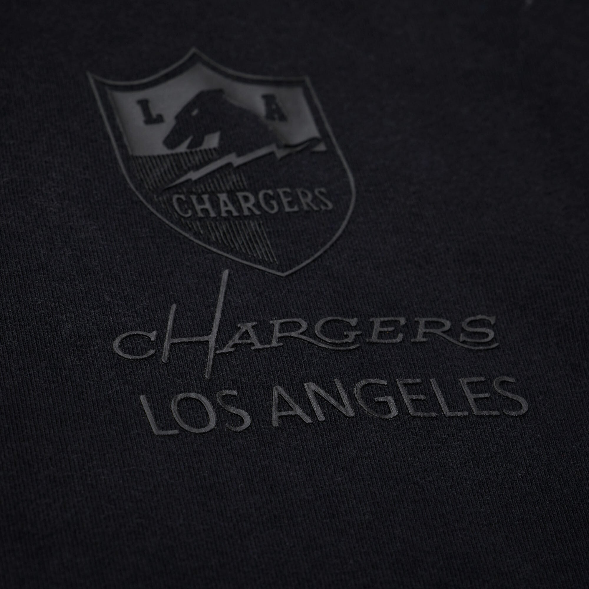Men's Mitchell & Ness Black Los Angeles Chargers Core Essentials Micro Logo T-Shirt