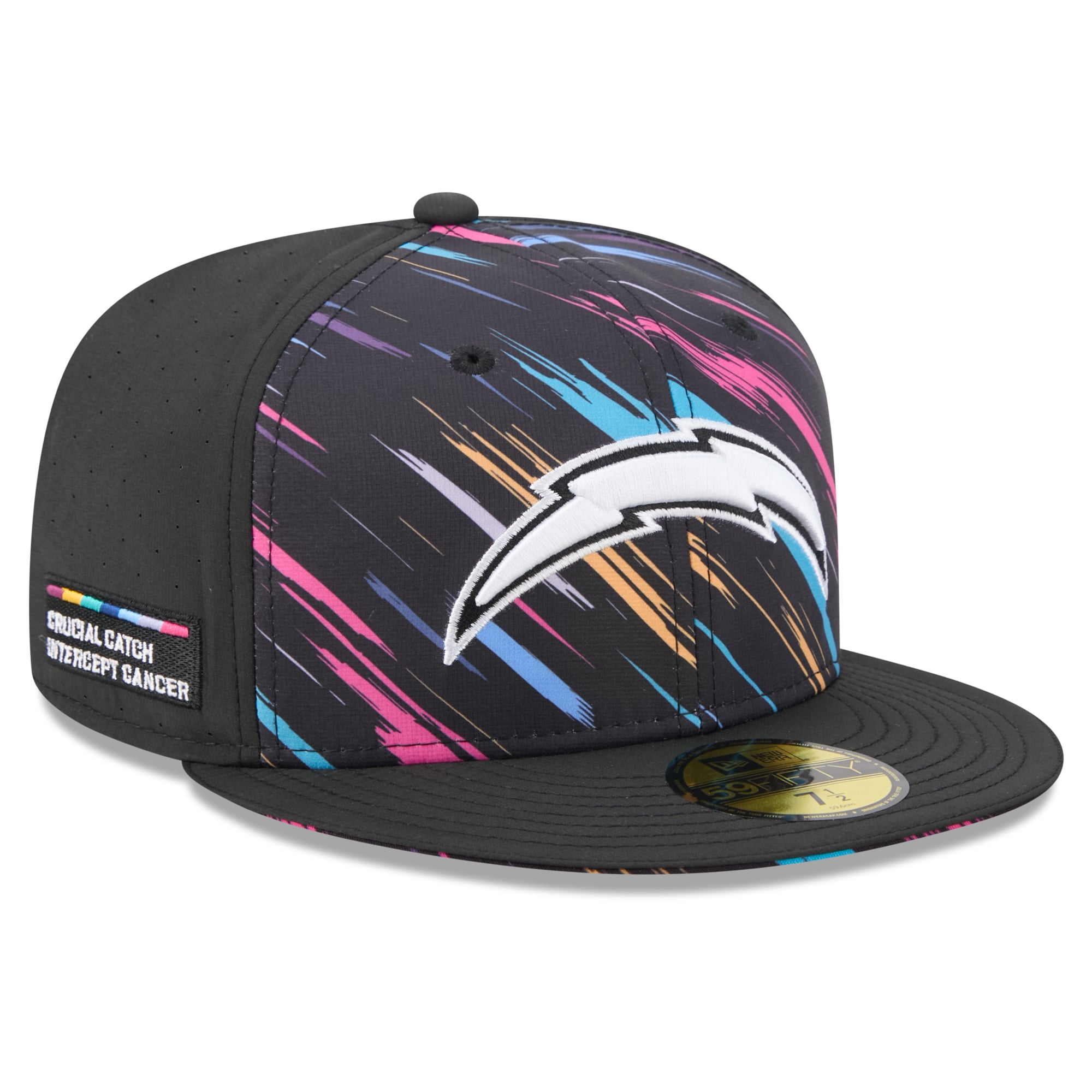 Men's New Era Black Los Angeles Chargers 2026 NFL Crucial Catch 59FIFTY Fitted Hat